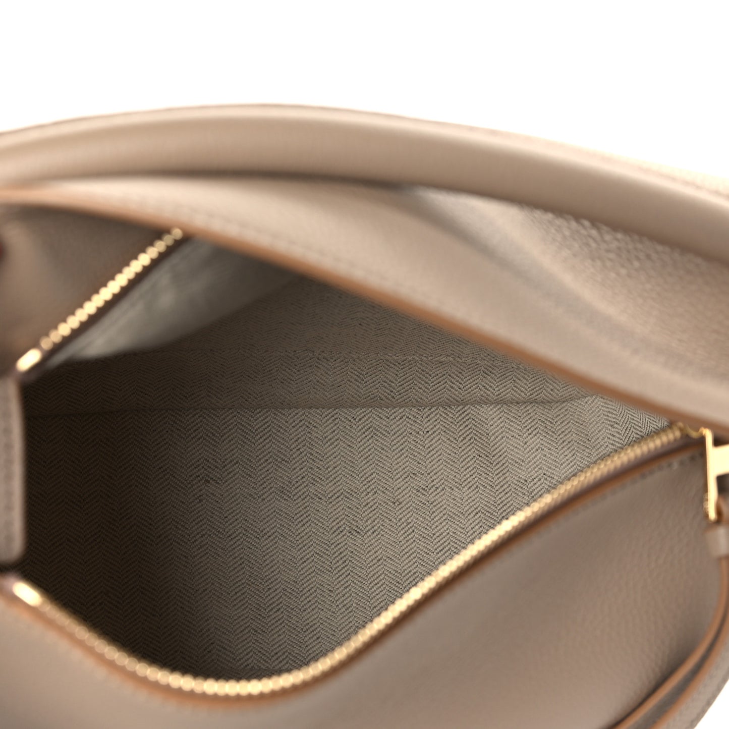 Grained Calfskin Small Puzzle Edge Bag Sand