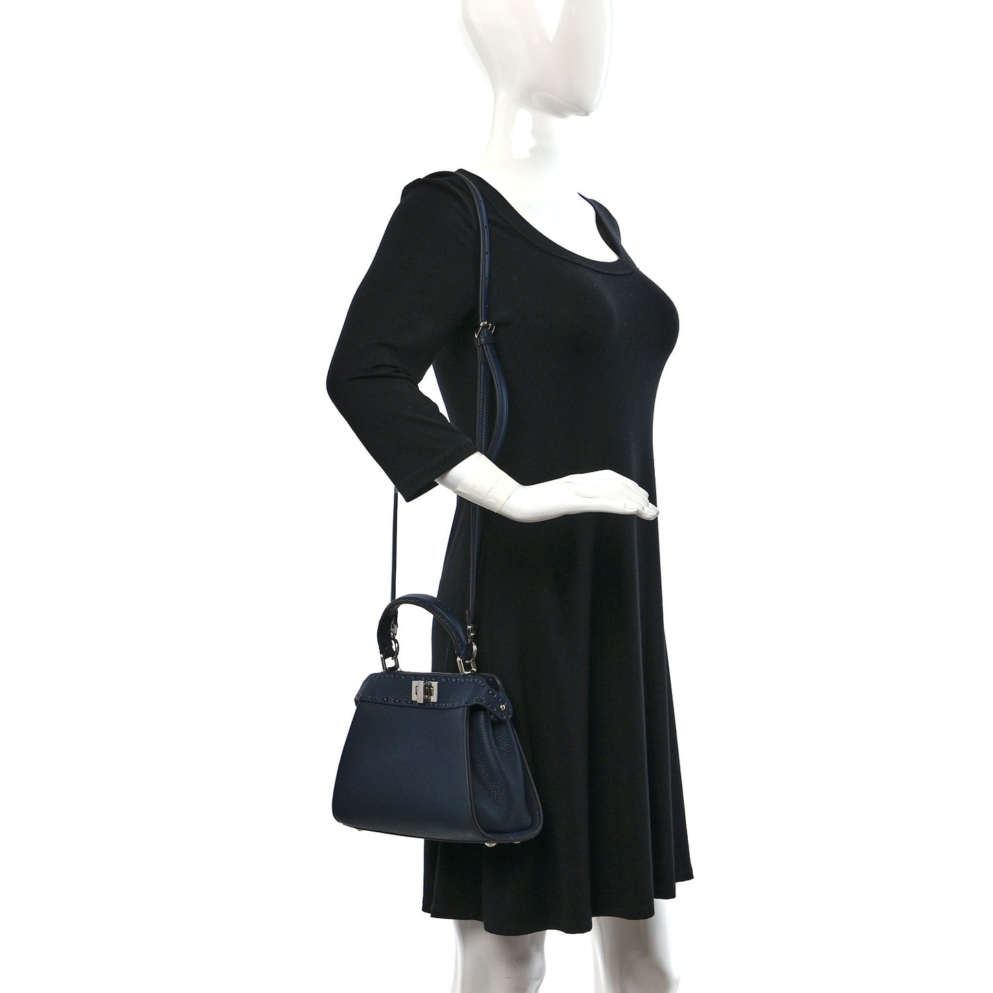 Cuoio Roma Sellerissima Nappa Sintetica Tape Stitch Mini Peekaboo Notte