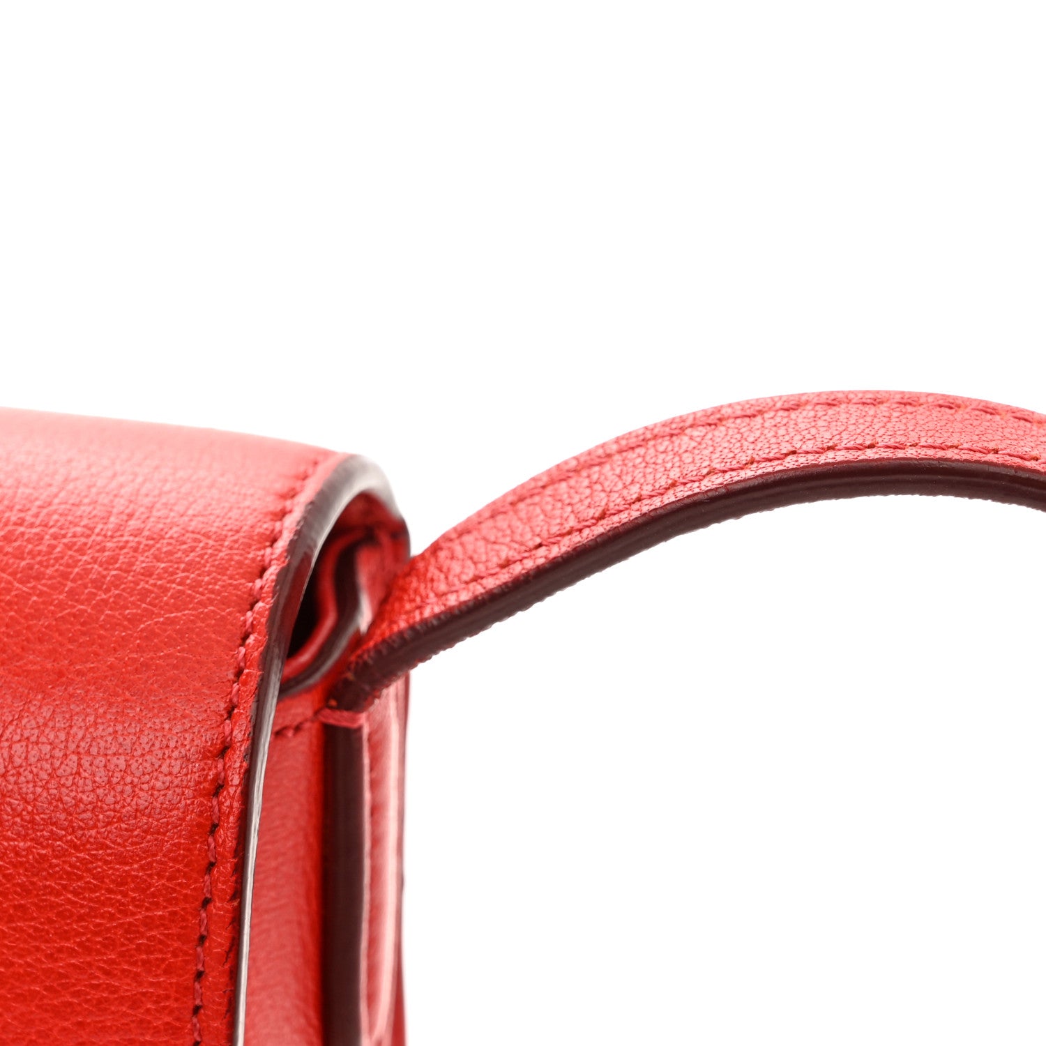 Celine Grained Calfskin Small Trotteur Coquelicot 12 of 12