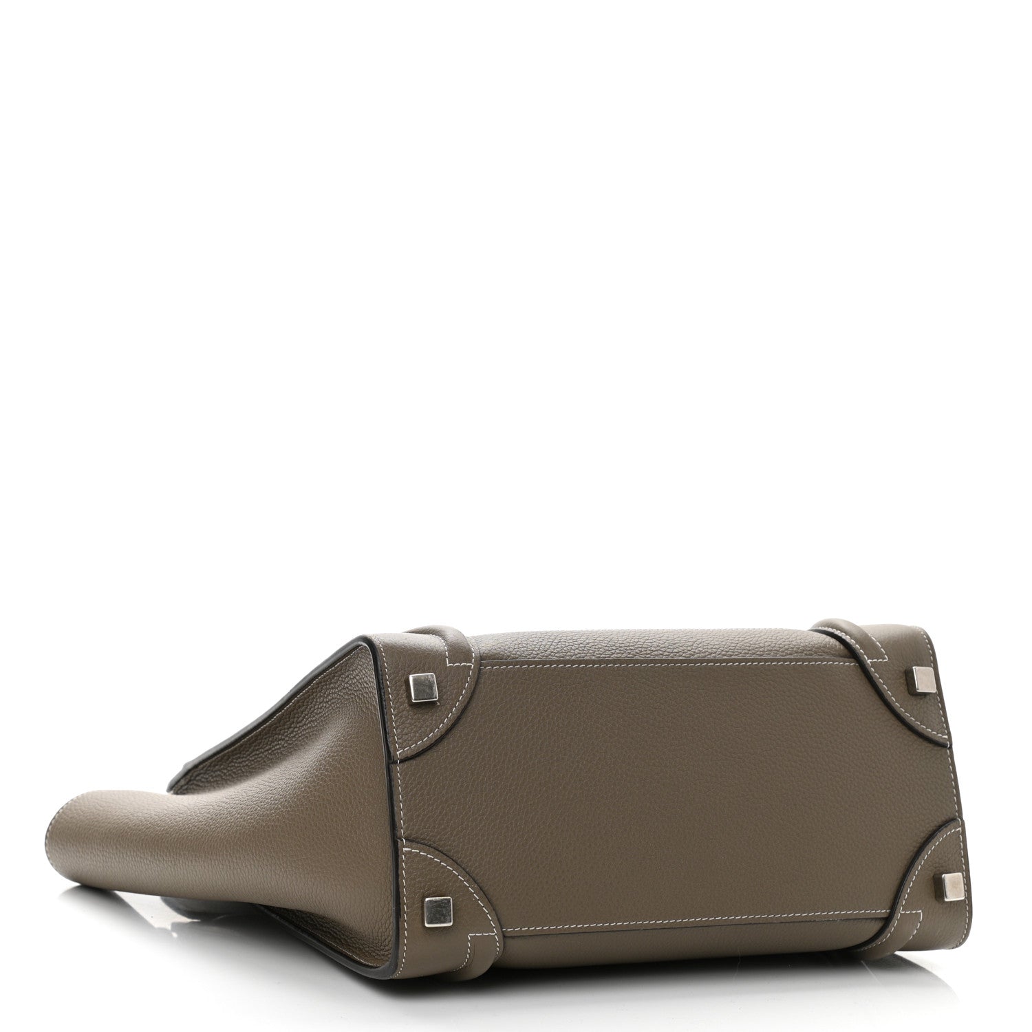 Celine Drummed Calfskin Micro Luggage Souris 4 of 11