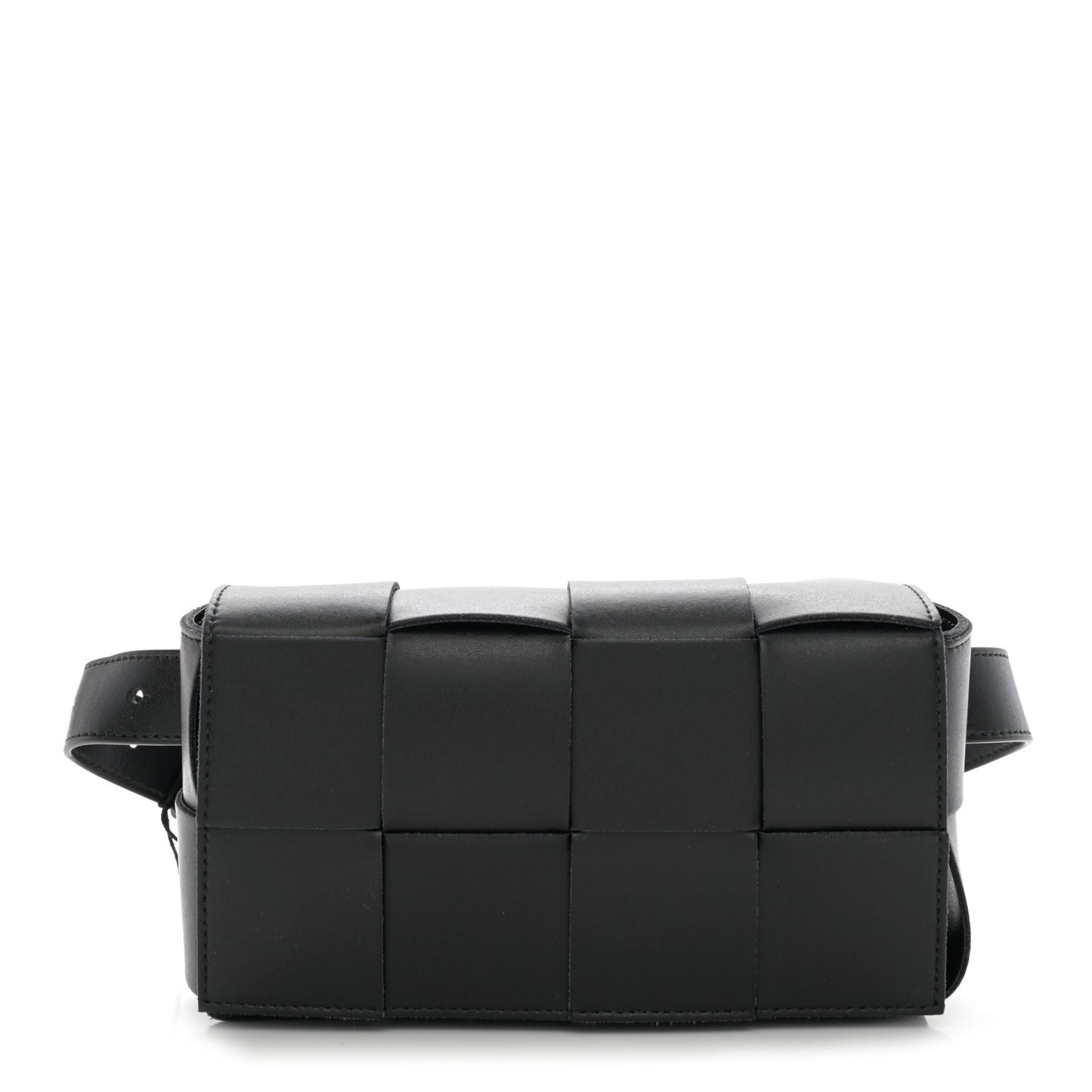 Nappa Maxi Intreccio The Belt Cassette Bag Black