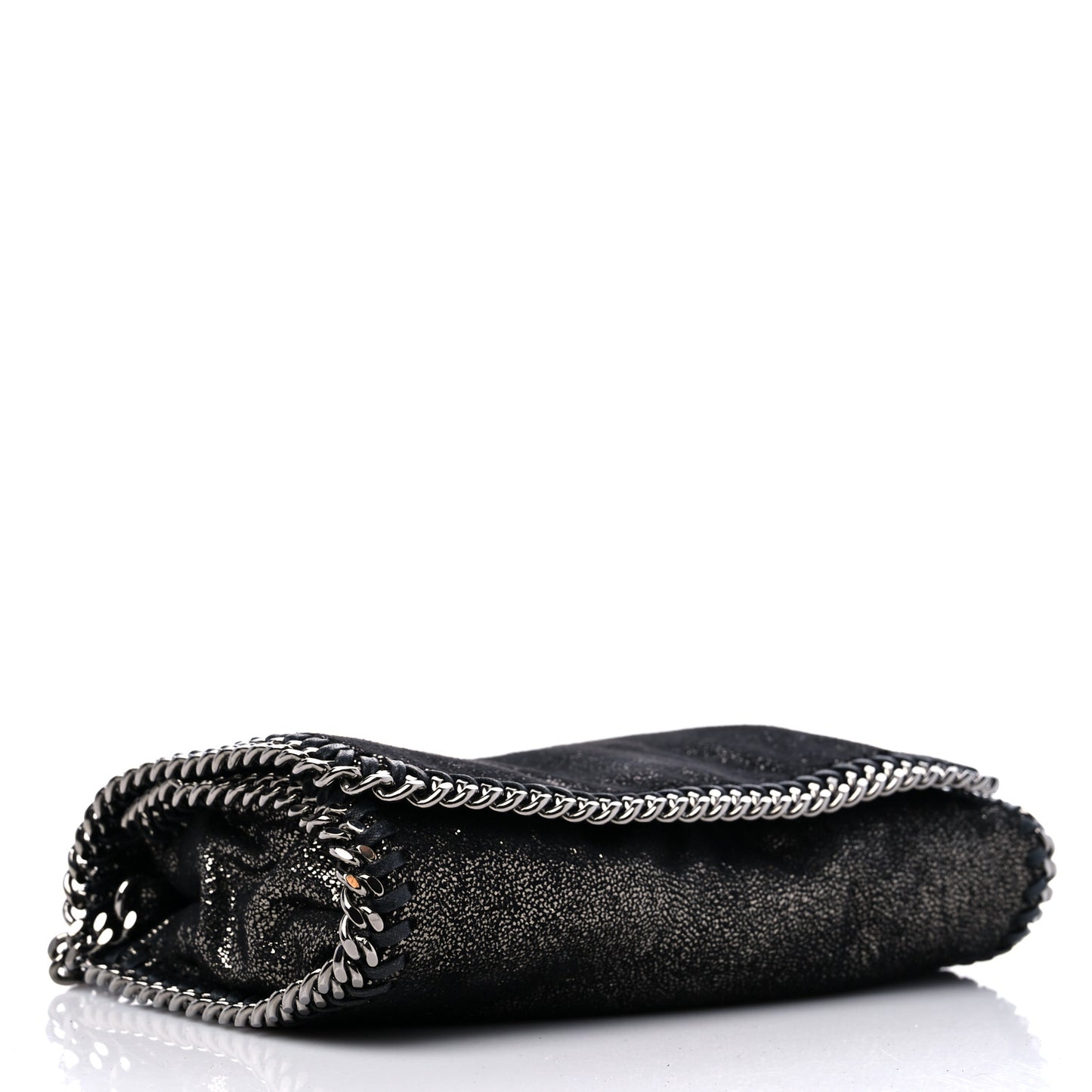Chamois Shiny Dotted Falabella Crossbody Bag Ruthenium