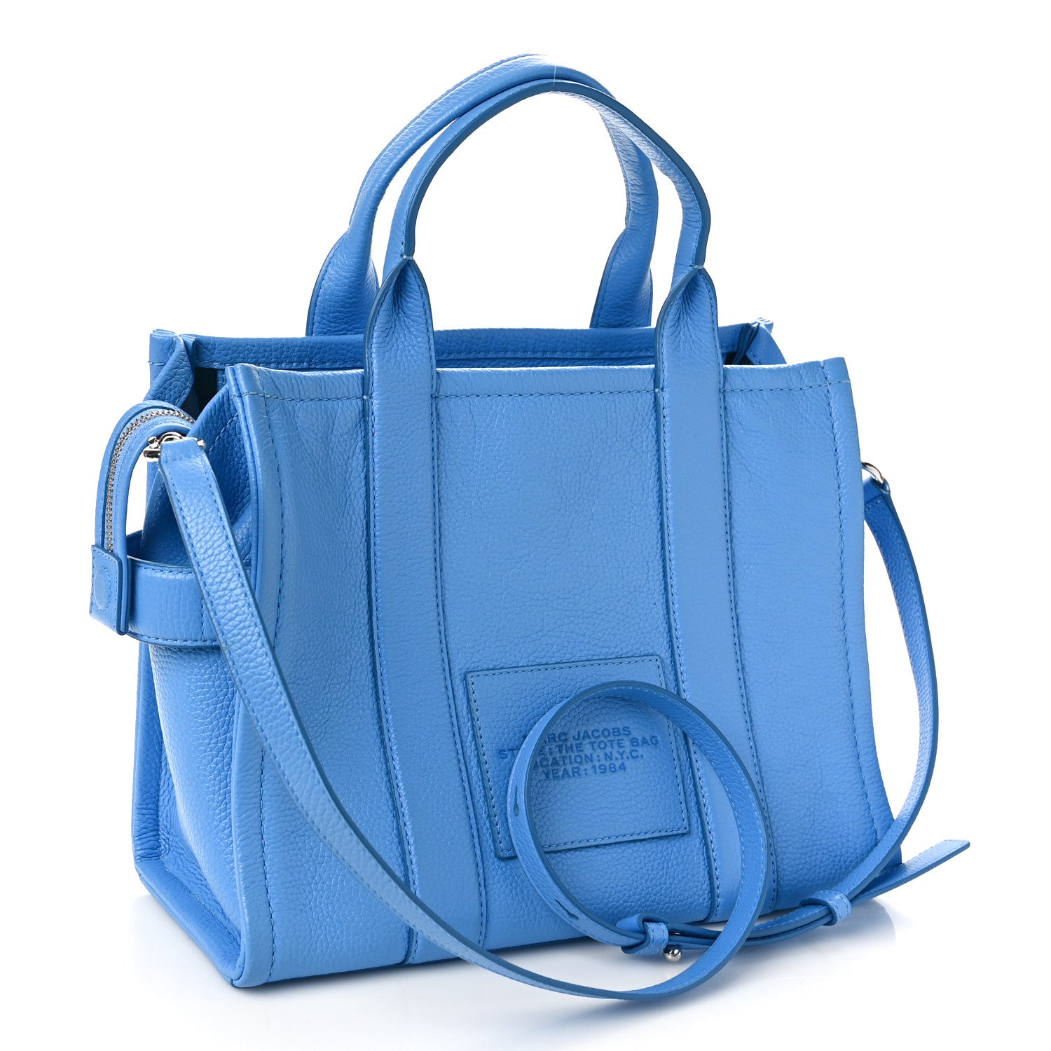 Marc Jacobs Grained Calfskin Medium The Tote Bag Spring Blue 3 of 8