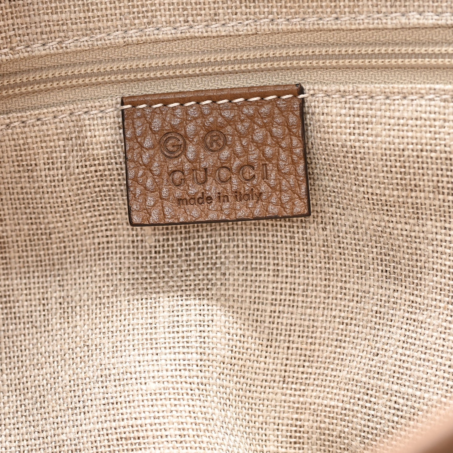 Monogram Medium Bree Zippered Tote Beige Tabacco