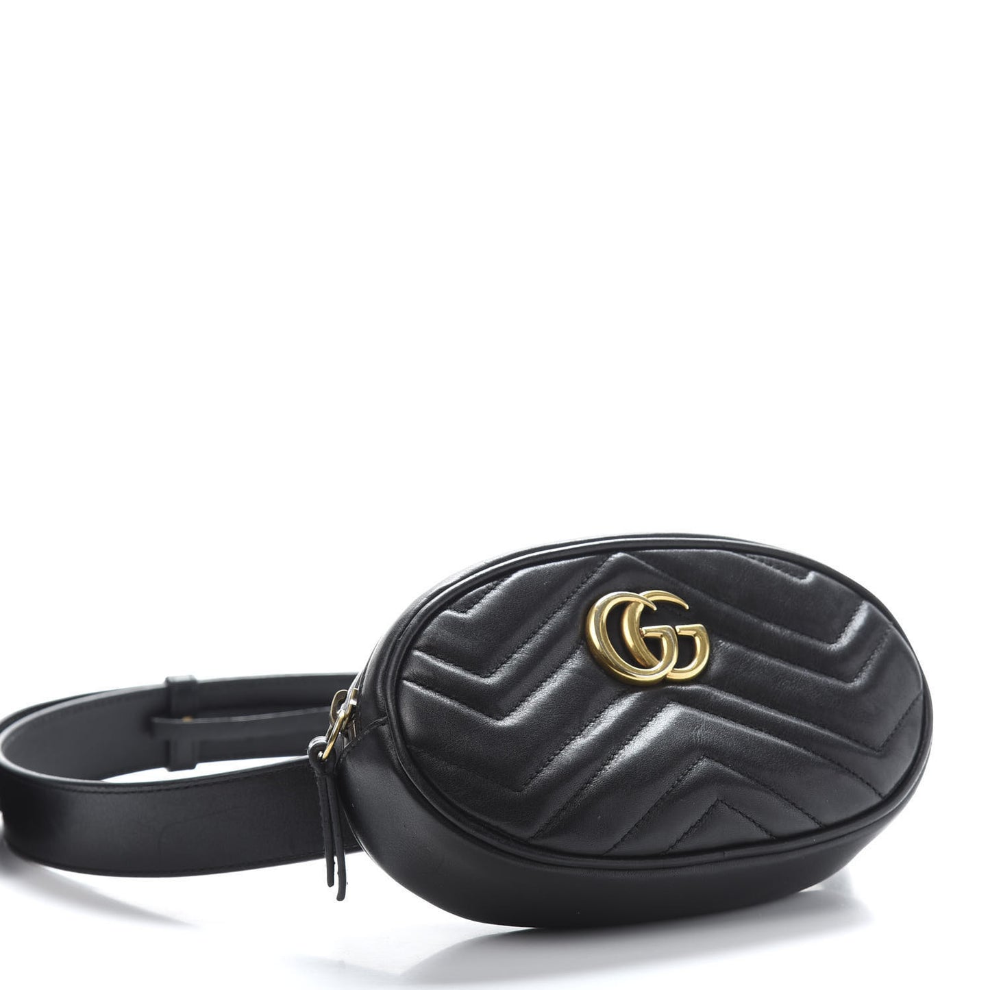 Calfskin Matelasse GG Marmont Belt Bag 85 34 Black