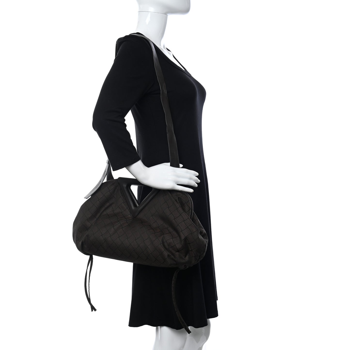 Nylon Jacquard Large The Point Triangle Bag Fondant