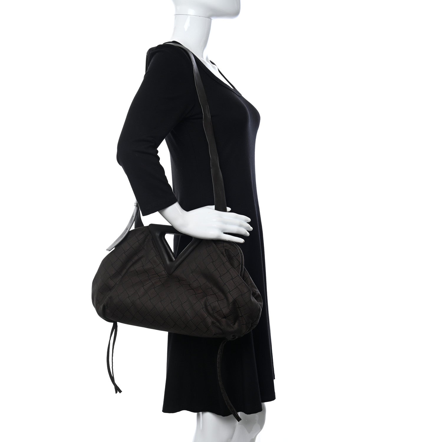 Bottega Veneta Nylon Jacquard Large The Point Triangle Bag Fondant 2 of 16