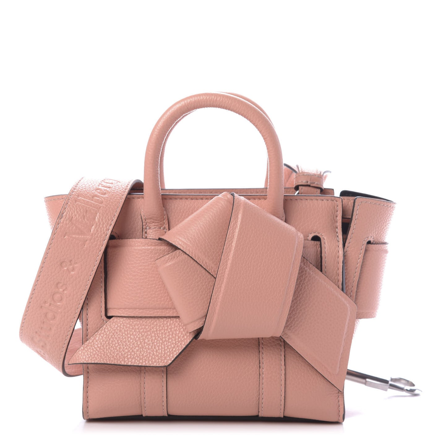 x ACNE STUDIOS Grained Calfskin Musubi Bayswater Satchel Pink