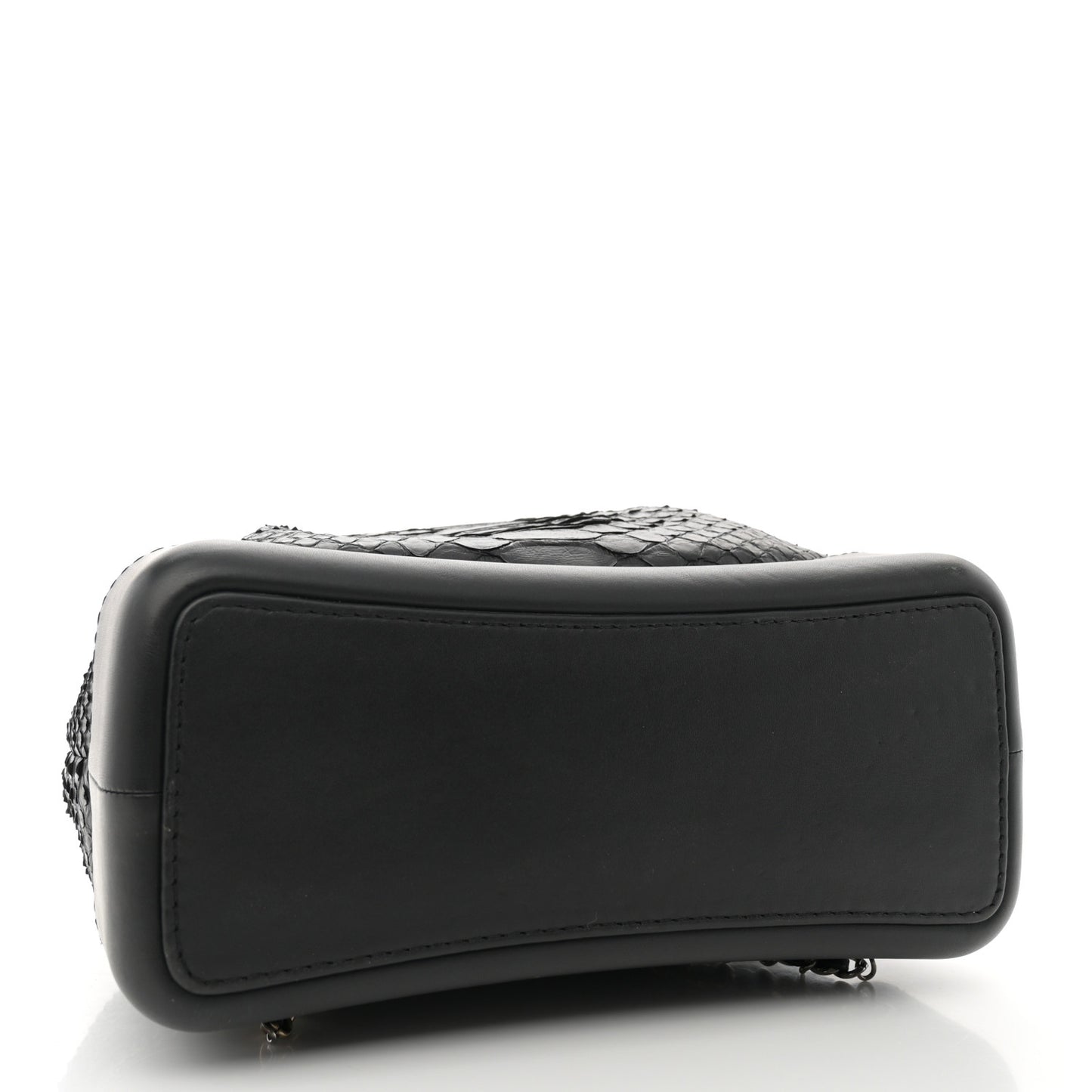 Snakeskin Small Gabrielle Backpack Black