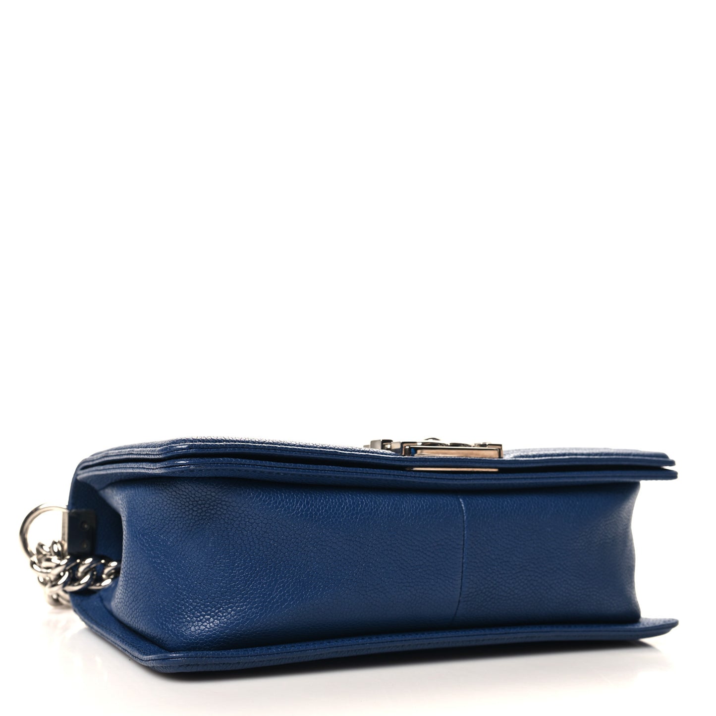 Caviar Quilted Medium Boy Flap Dark Blue