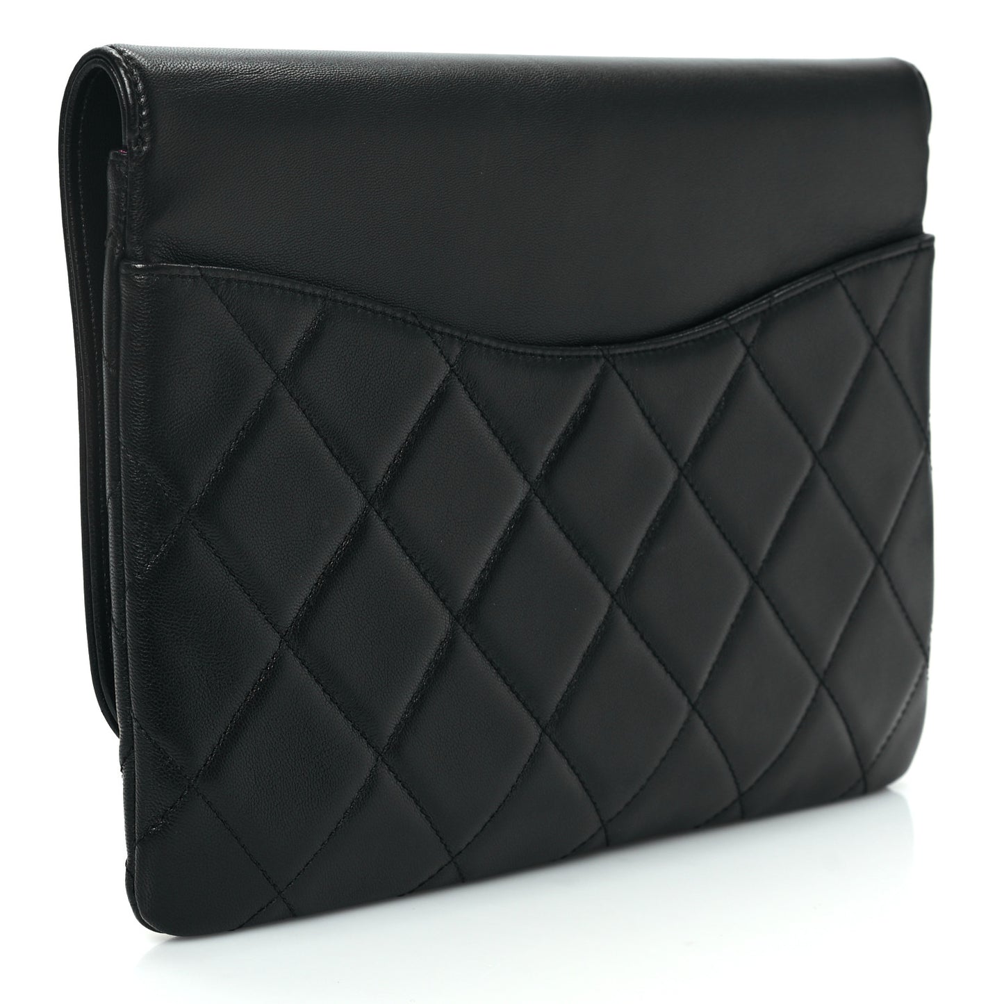 Goatskin Quilted Timeless CC Clutch Black