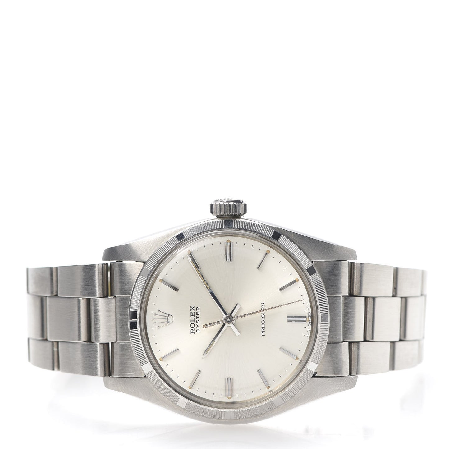 Stainless Steel 34mm Oyster Precision Manual Winding Watch 6427