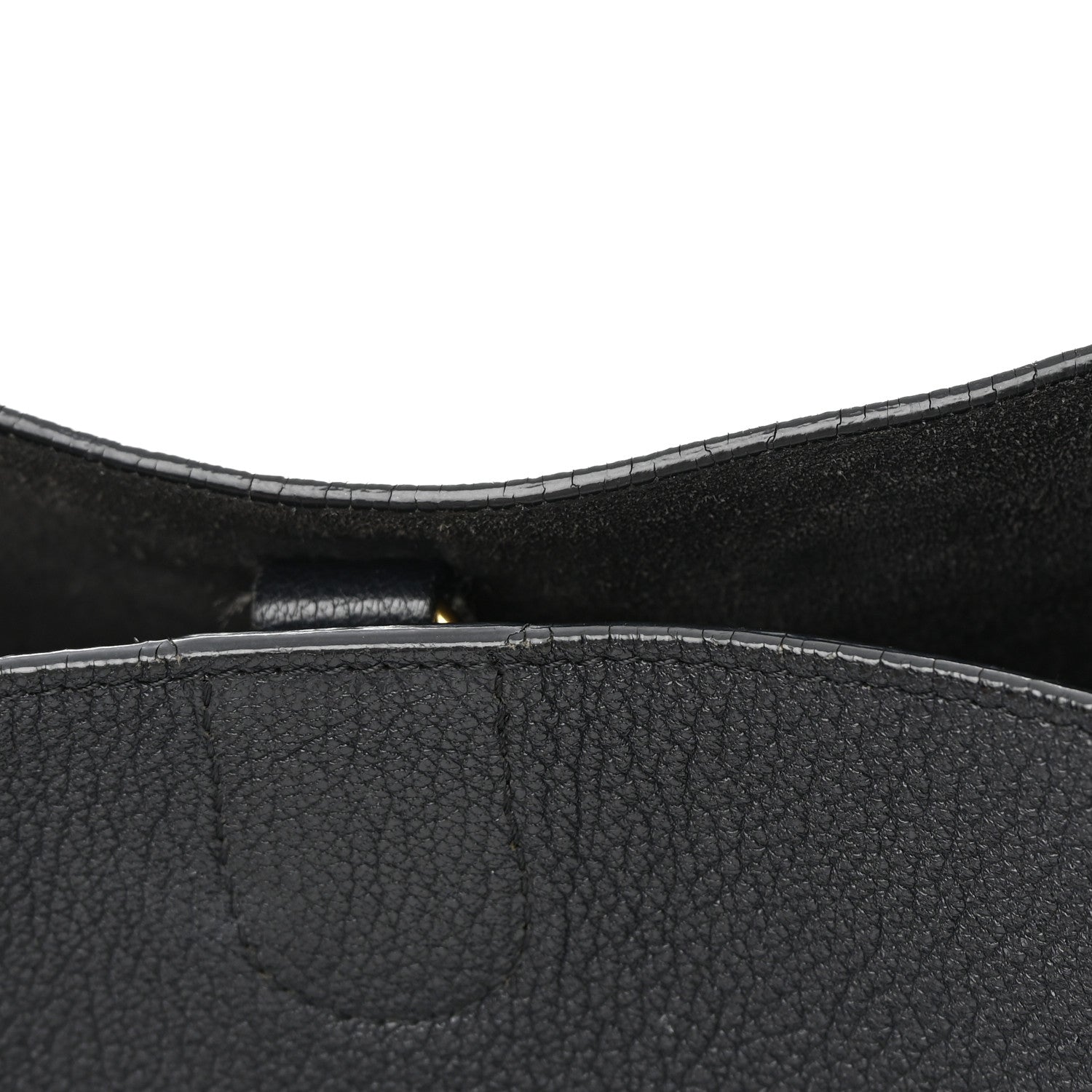 Celine Soft Grained Calfskin Small Sangle Bucket Bag Navy 10 of 15