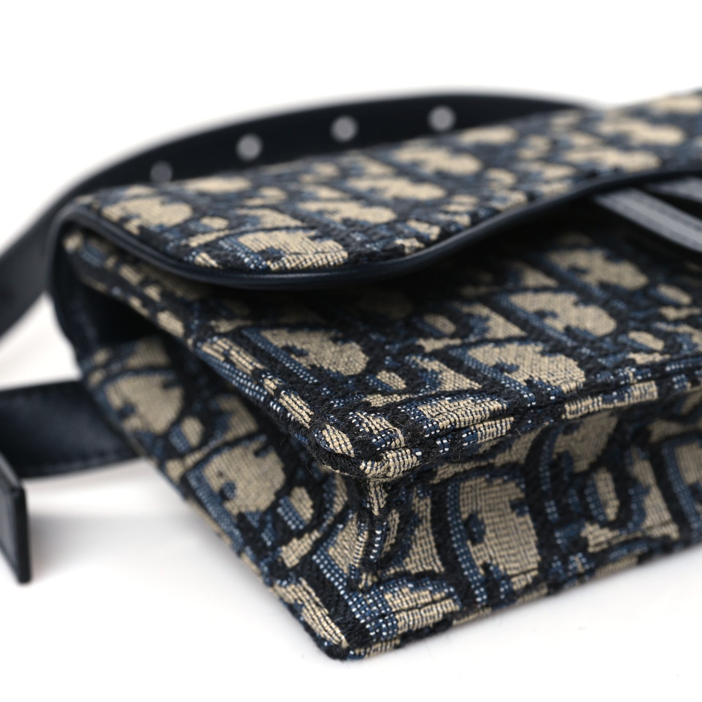 CHRISTIAN DIOR Oblique Saddle Belt Bag Blue