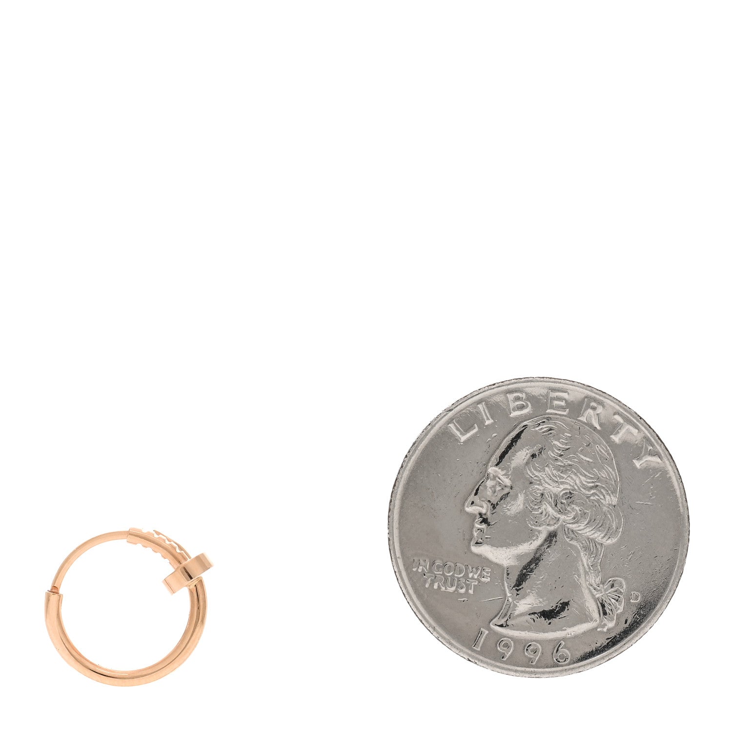 Cartier 18K Pink Gold Juste Un Clou Single Hoop Earring 2 of 3