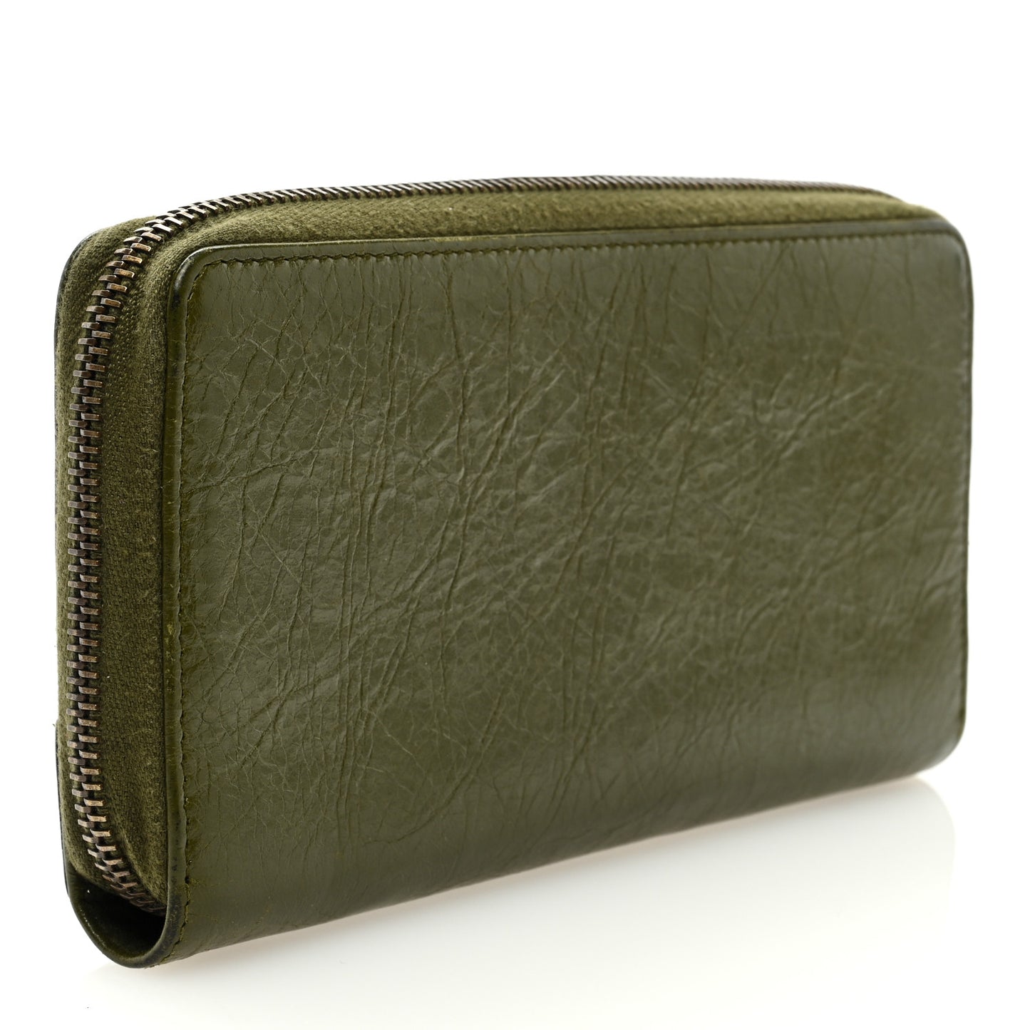 Agneau Giant 12 Gold Hardware Continental Zip Around Wallet Vert Veronese