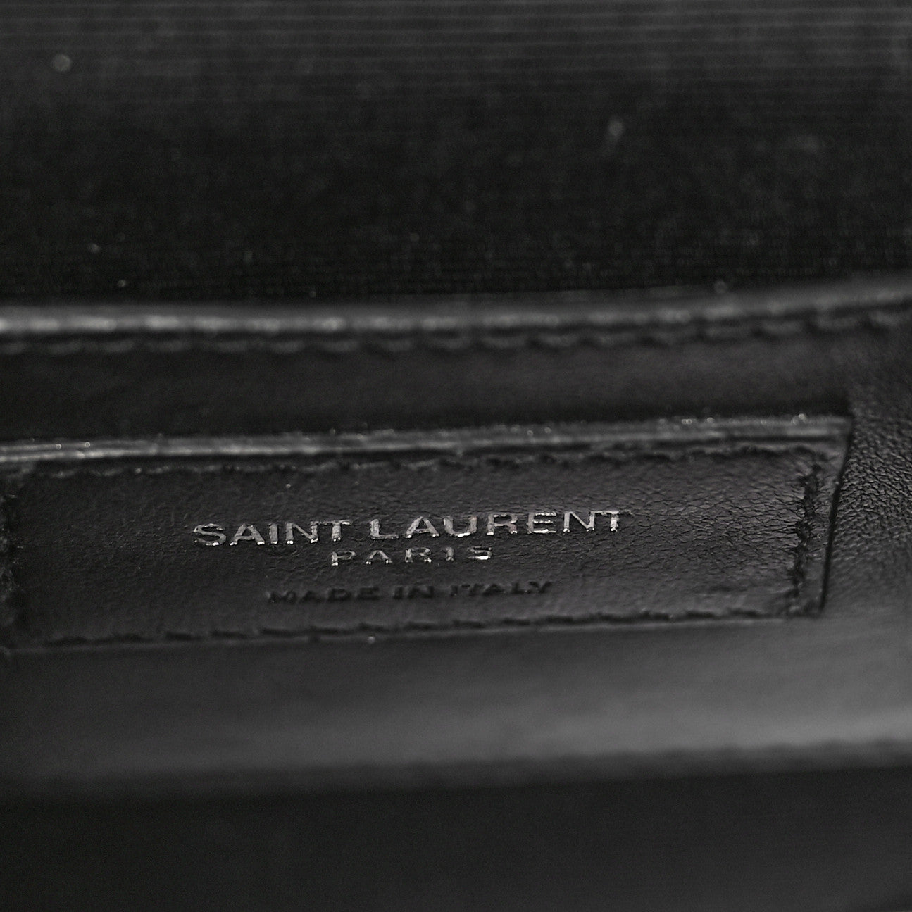 Saint Laurent Grain De Poudre Textured Mixed Matelasse Large Triquilt Monogram Monochrome Satchel Black 6 of 15