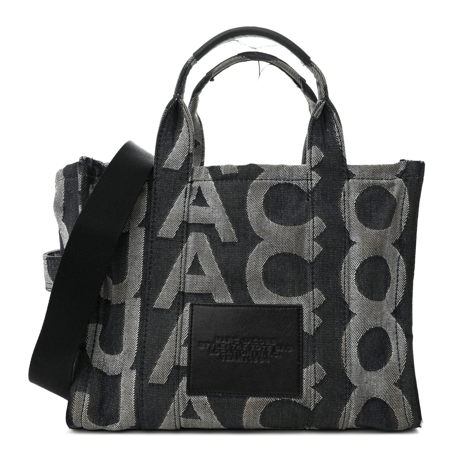 Denim Jacquard Medium The Monogram Tote Bag Denim Blue
