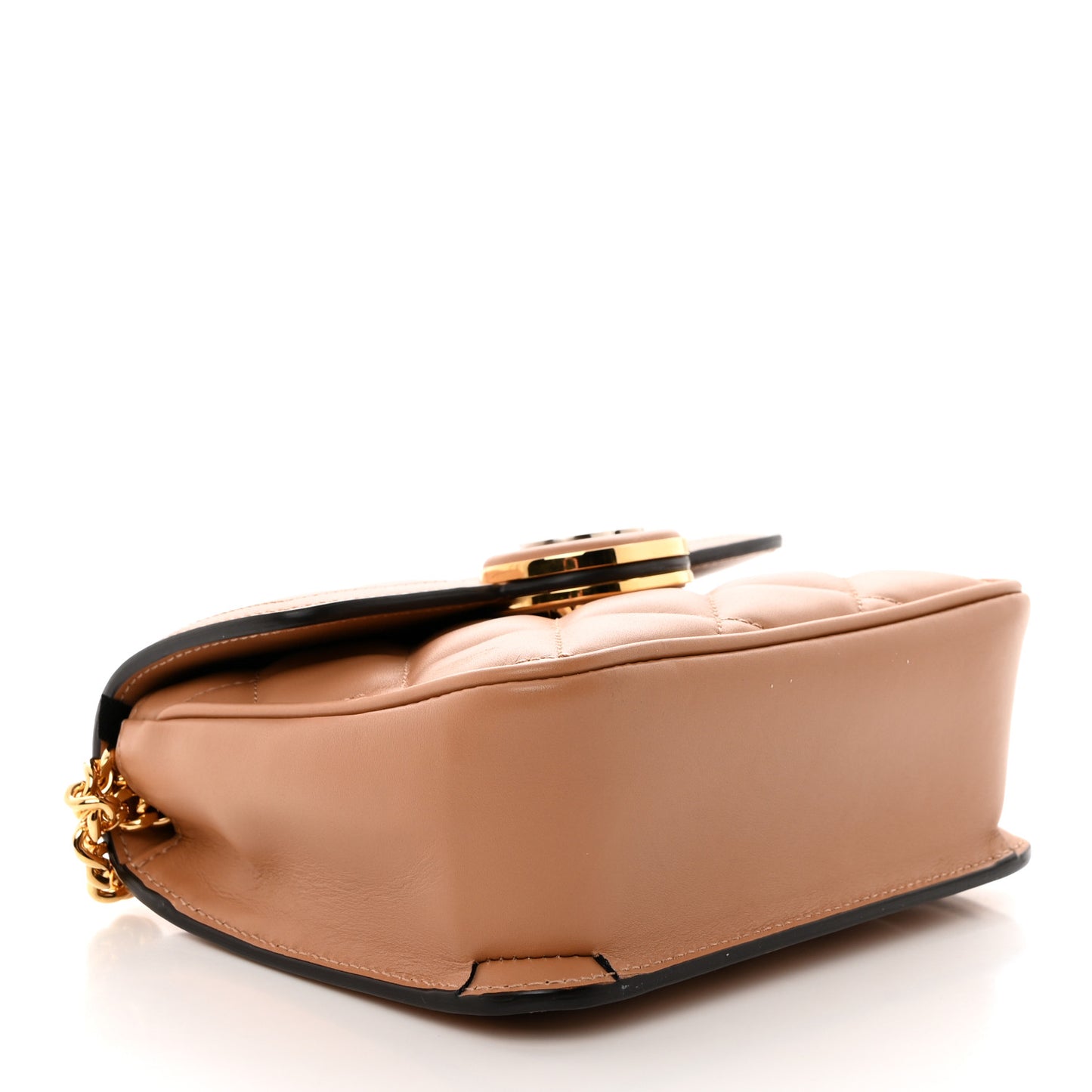 Calfskin Quilted Mini Deco Shoulder Bag Camelia