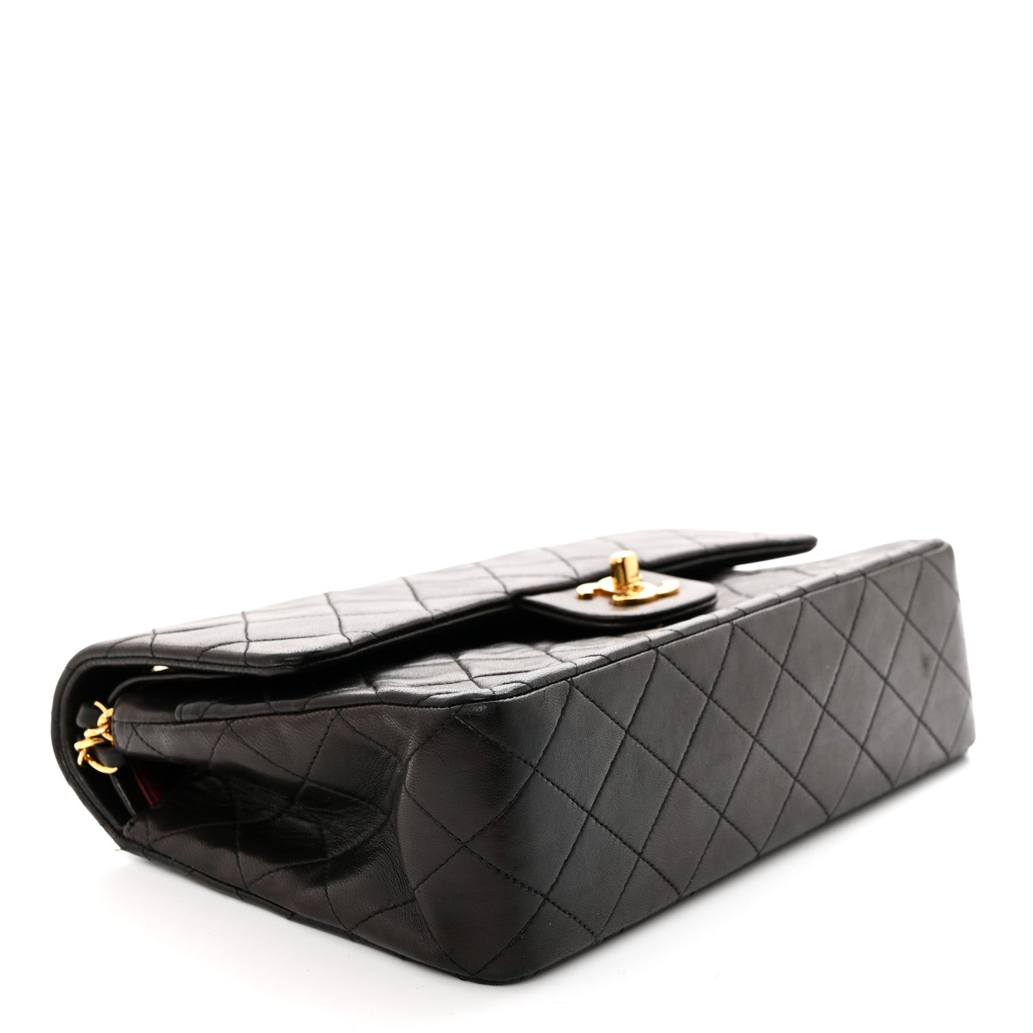 Chanel Lambskin Quilted Medium Double Flap Dark Brown 4 of 10