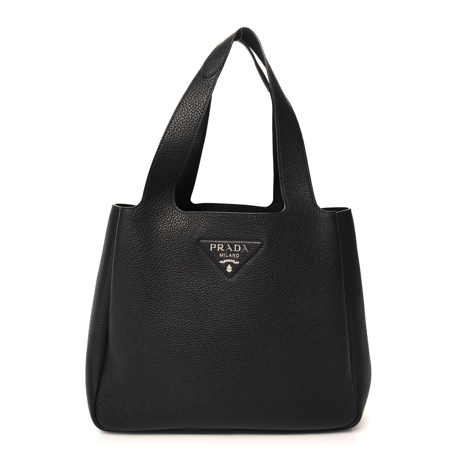 Prada Vitello Daino Soft Medium Dynamique Tote Black 1 of 9