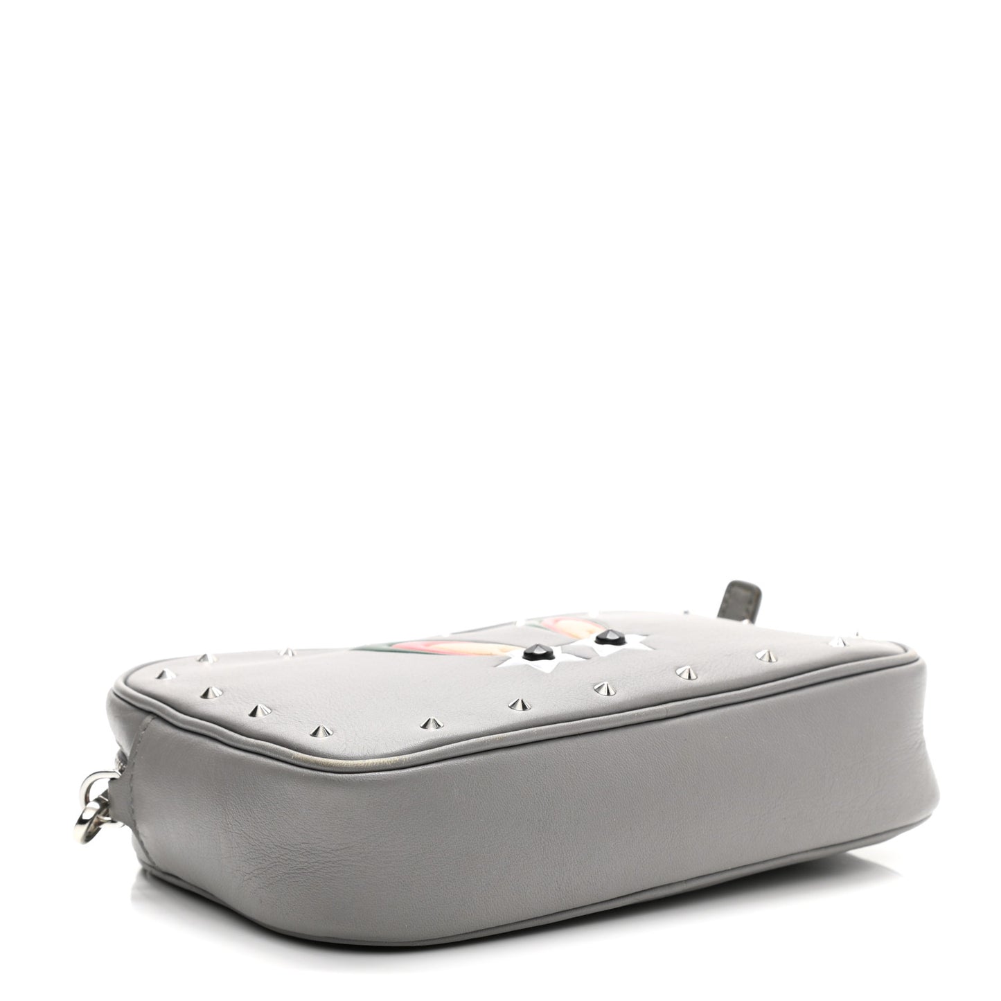 Lambskin Star Eyed Bunny Crossbody Grey