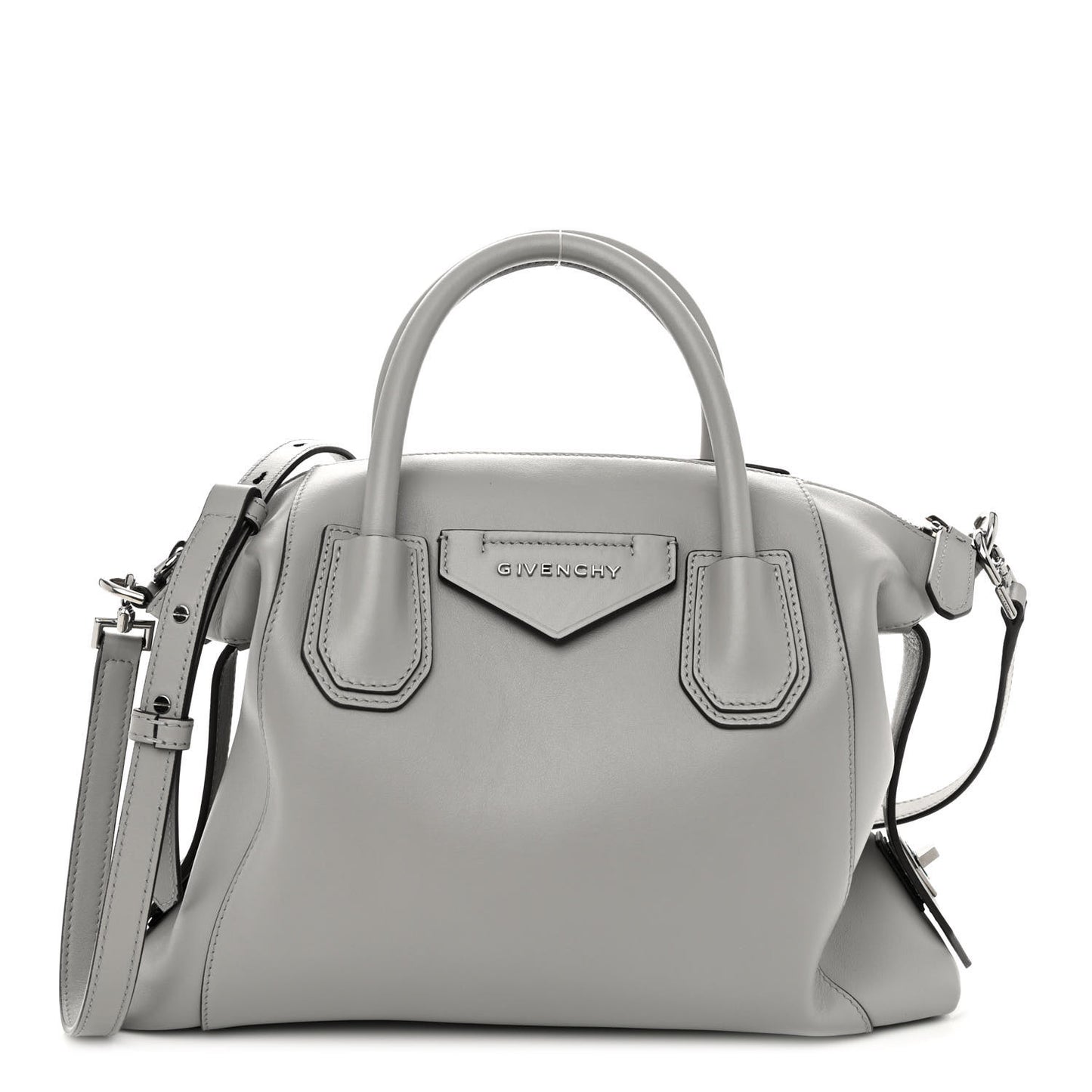 Calfskin Small Soft Antigona Pearl Grey