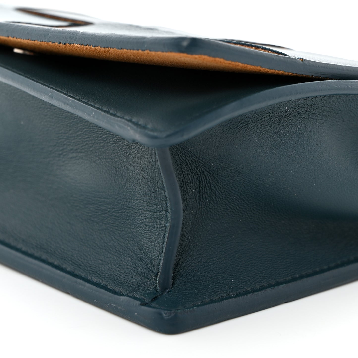 Lambskin Maxi Intrecciato Mini Cassette Crossbody Bag Petrol Blue