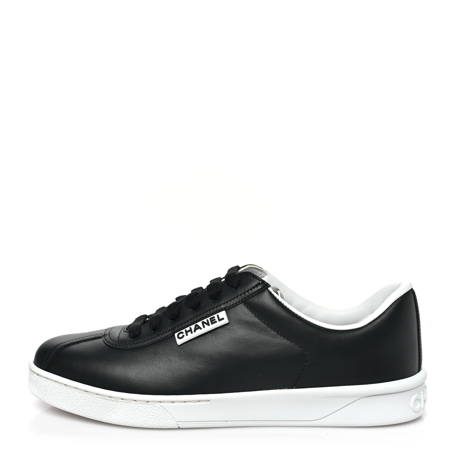 Chanel Calfskin CC Womens Sneakers 36.5 Black 1822759 – FASHIONPHILE