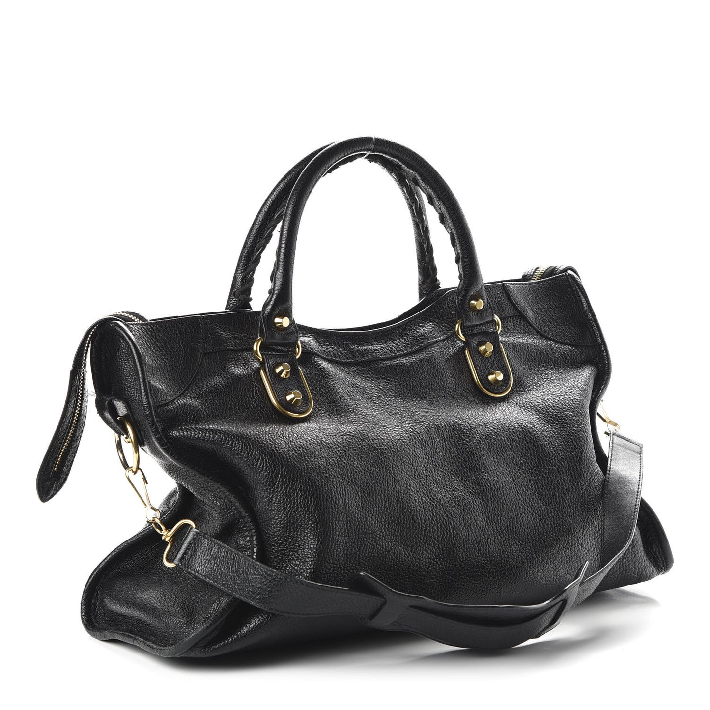 Chevre Gold Metallic Edge Hardware City Black