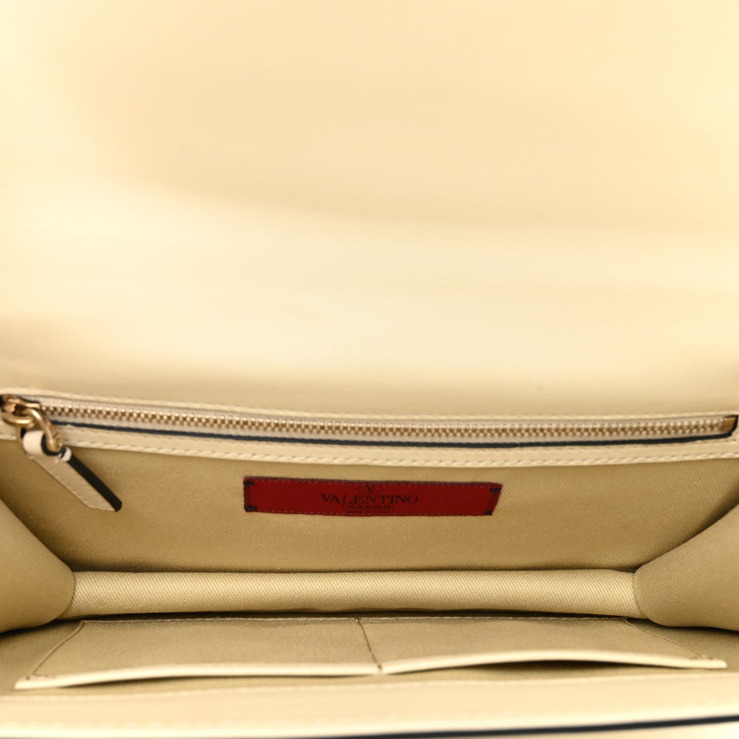 Vitello Medium Glam Lock Rockstud Flap Yellow Fluo Light Ivory