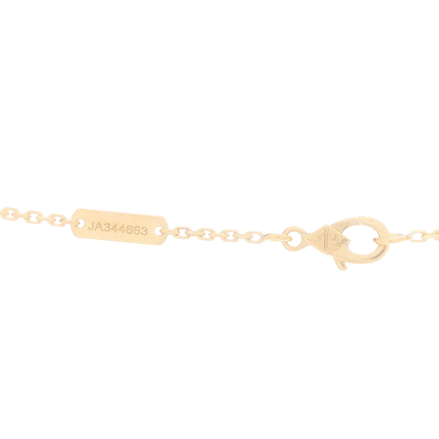 Van Cleef & Arpels 18K Yellow Gold Diamond Yellow Mother of Pearl Vintage Alhambra Pendant Necklace 4 of 5