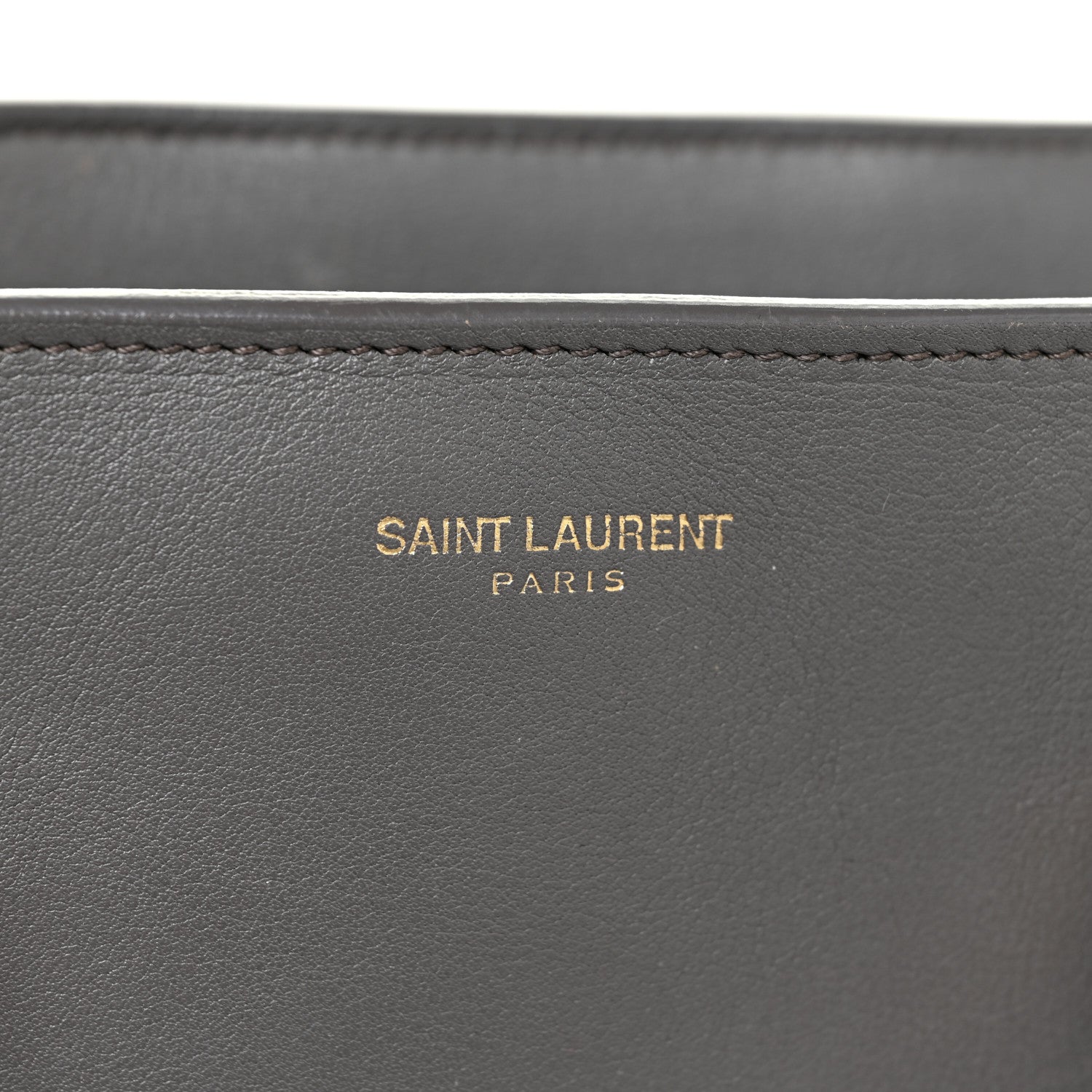 Saint Laurent Calfskin Small Monogram Cabas Grey 10 of 21
