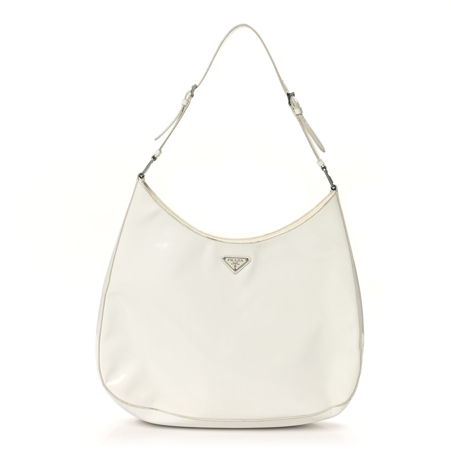 Spazzolato Maxi Cleo Adjustable Strap Shoulder Bag White