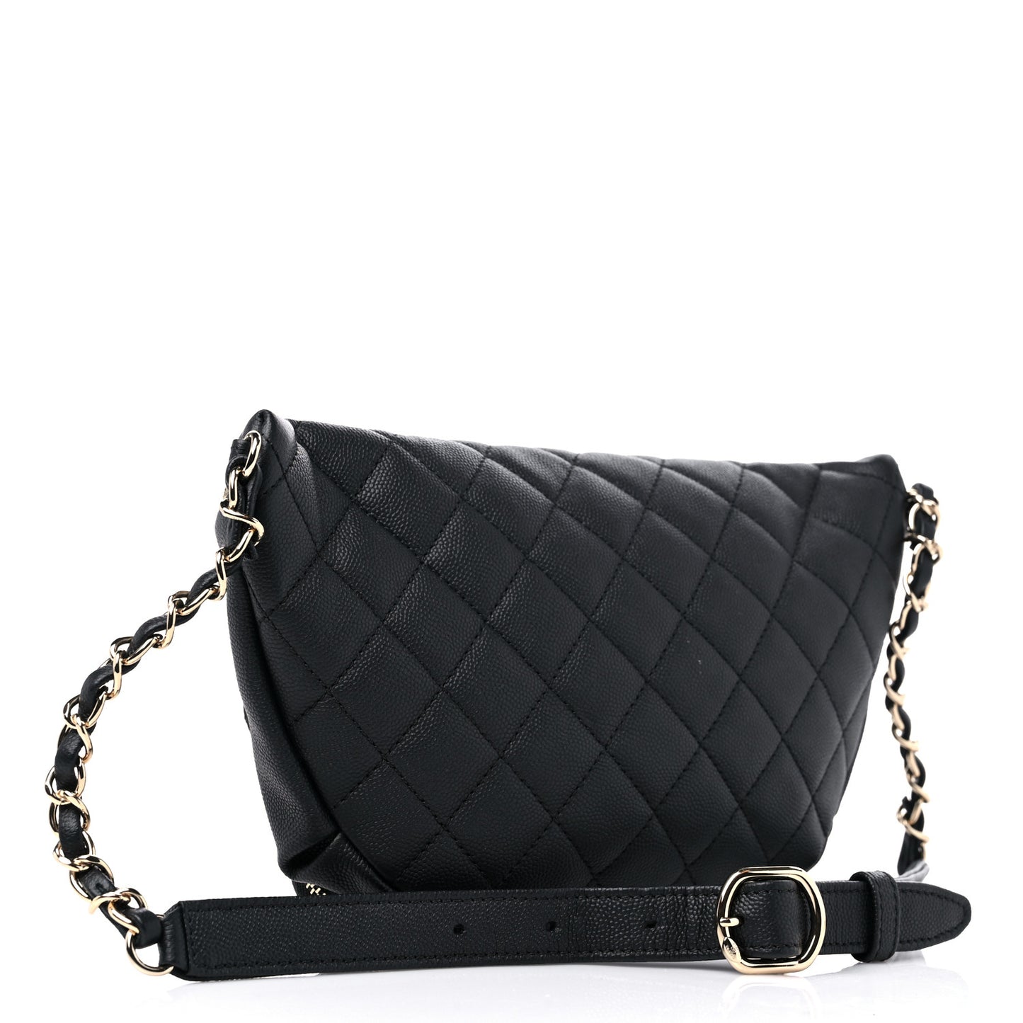Caviar Quilted Business Affinity Waist Belt Bag Black