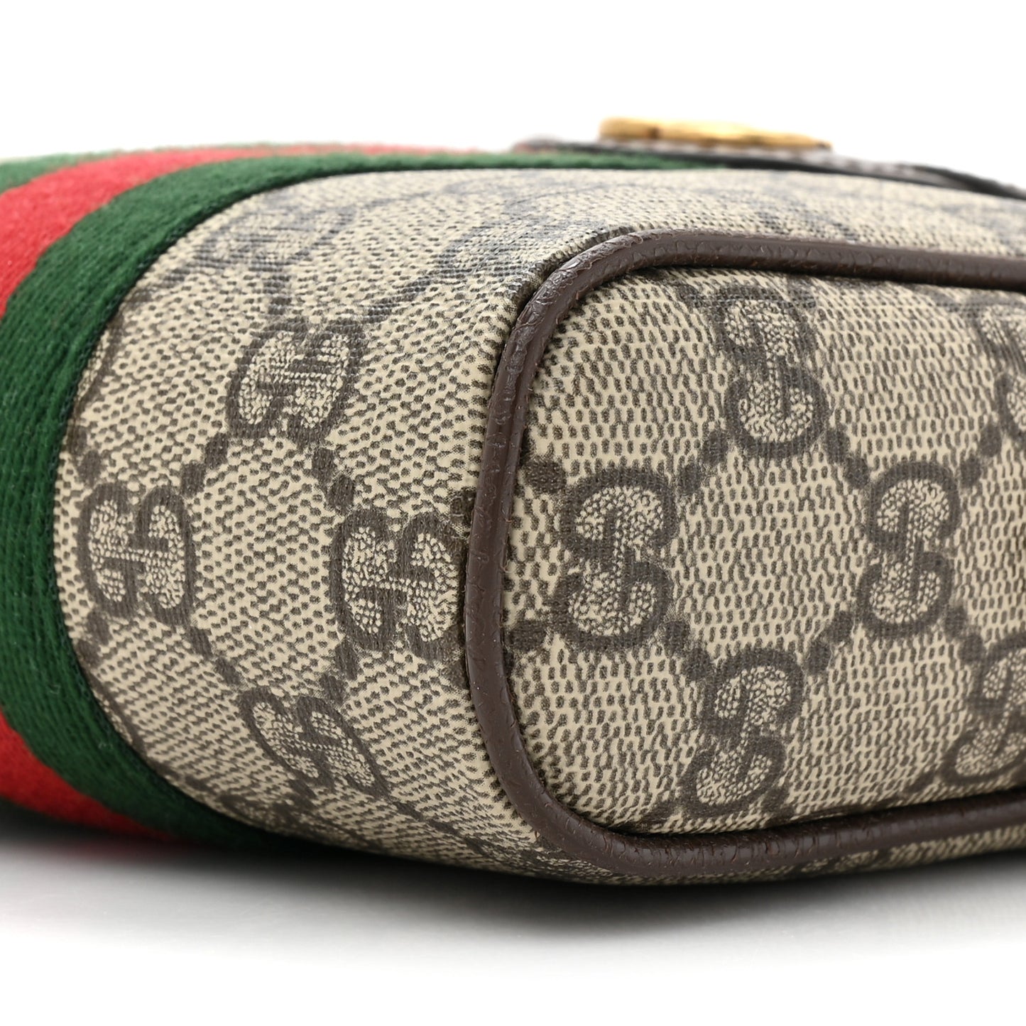 GG Supreme Monogram Web Mini Ophidia Messenger Brown