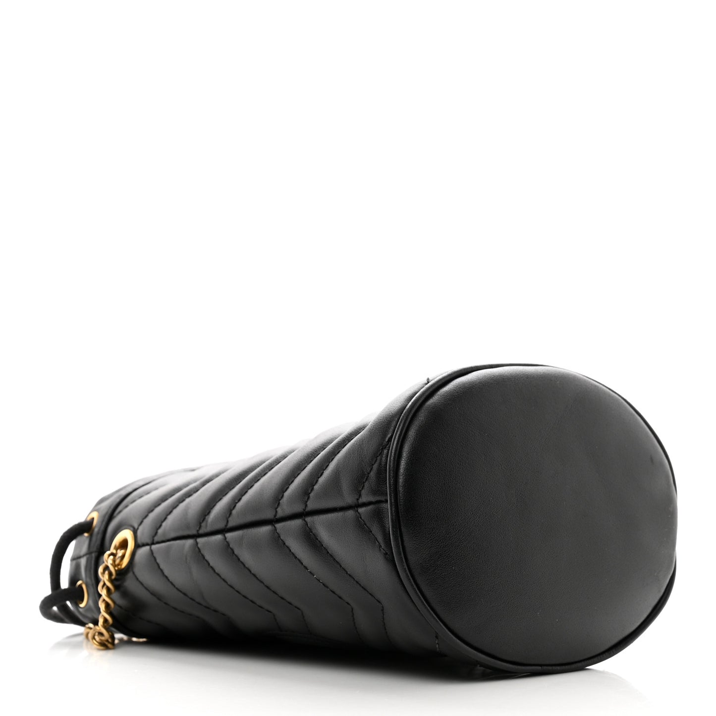 Calfskin Matelasse Mini GG Marmont 2.0 Bucket Bag Black