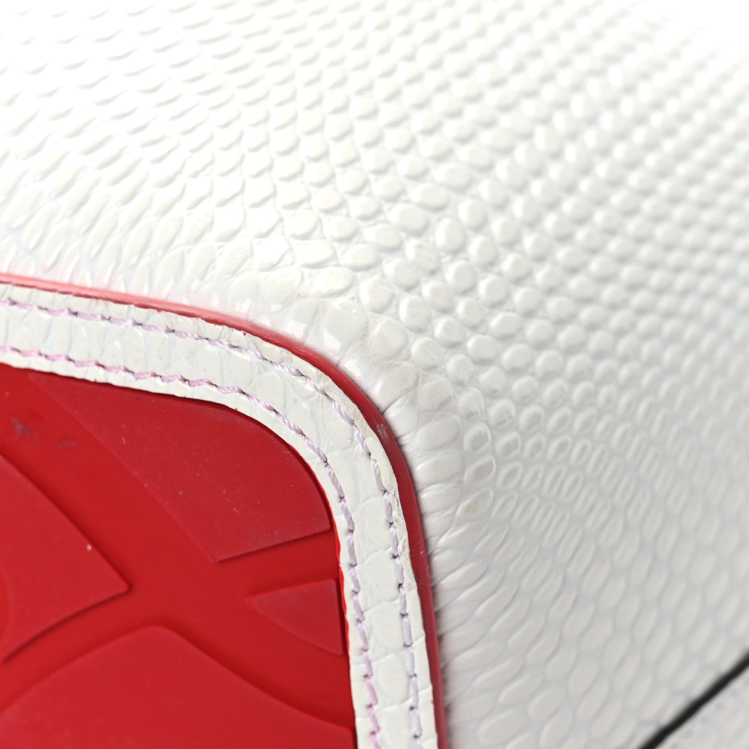 Christian Louboutin Calfskin Jurassic Embossed Spiked Large Cabarock Shopper Tote White 11 of 12