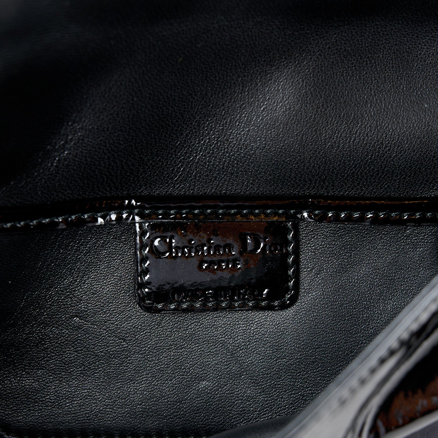 Christian Dior Patent Cannage Lady Dior Convertible Clutch Black 5 of 9
