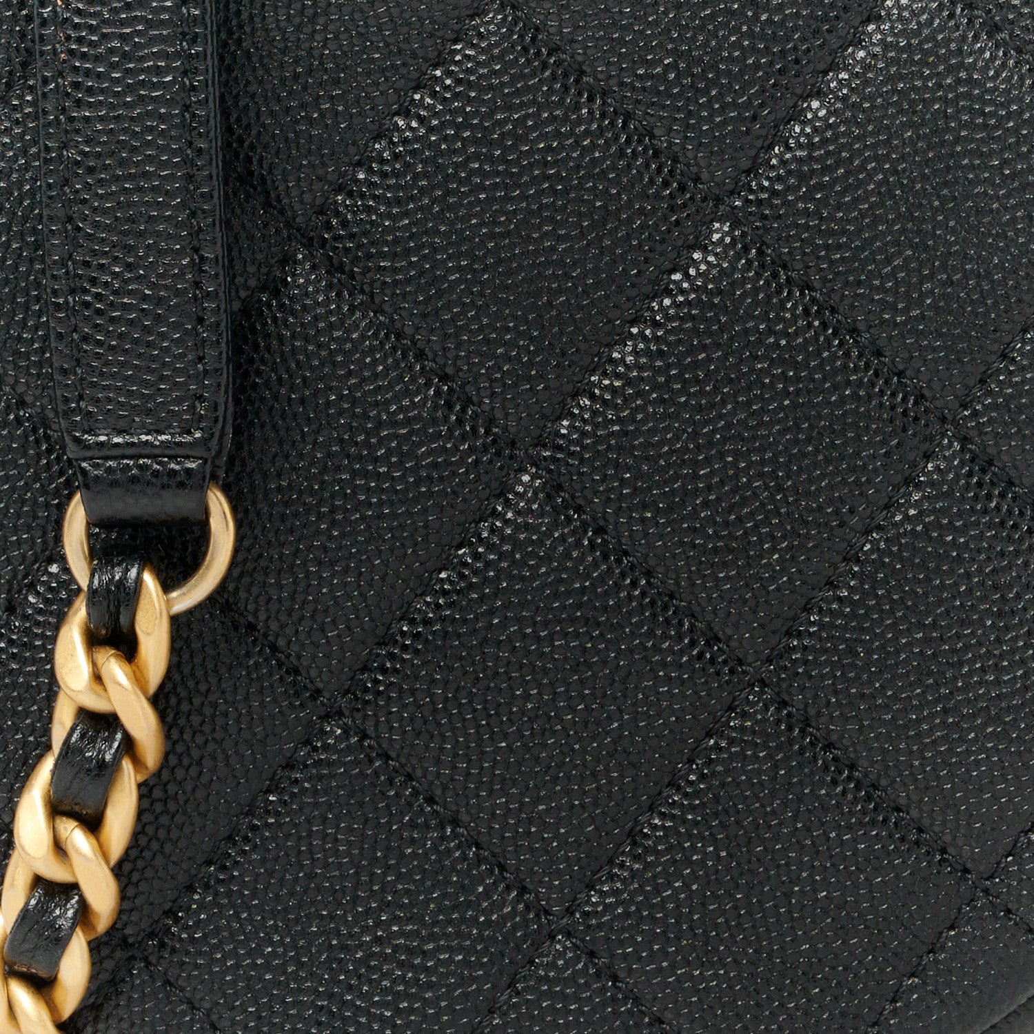 Chanel Caviar Quilted Round Clutch With Chain Black 9 of 11