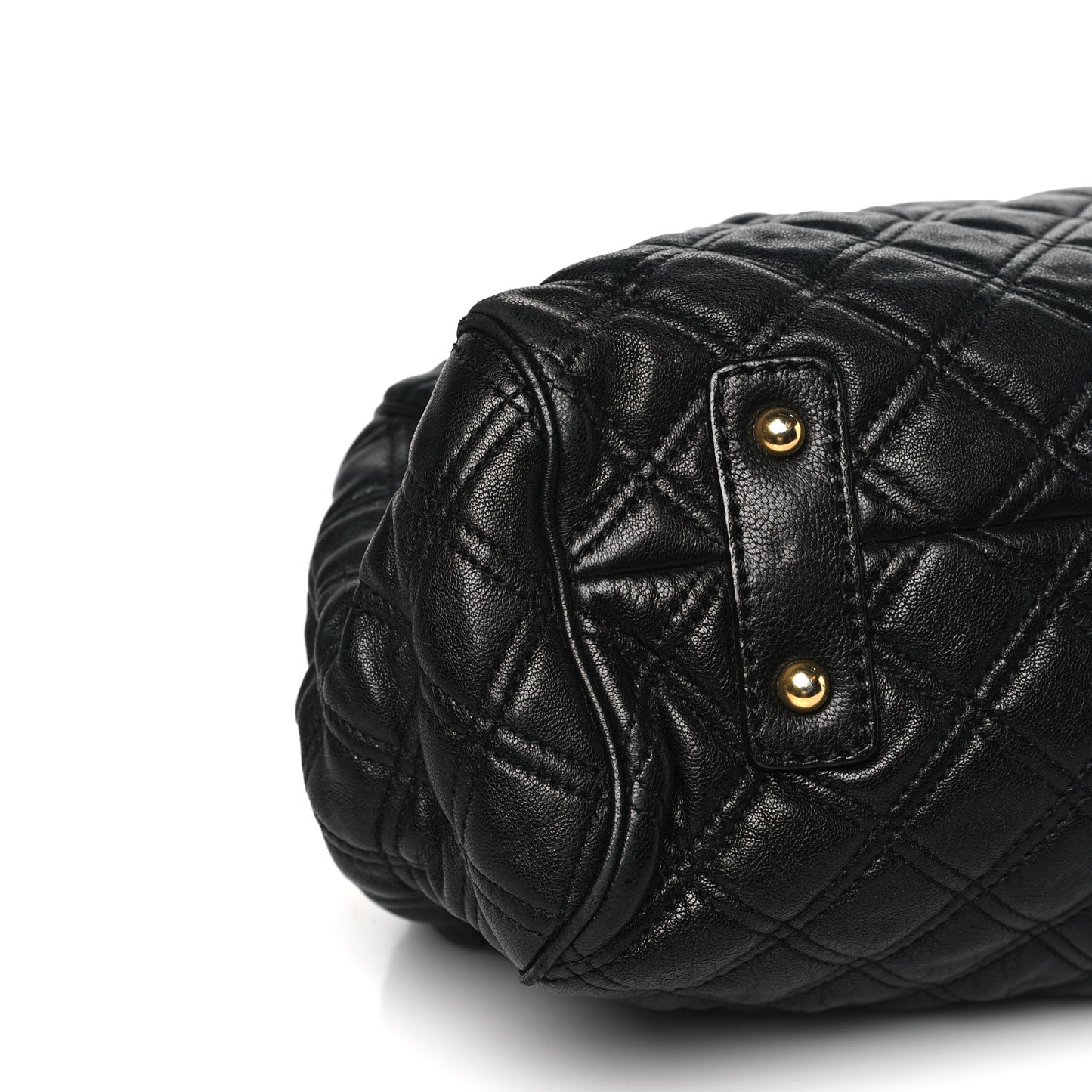 Calfskin Quilted Stam Black