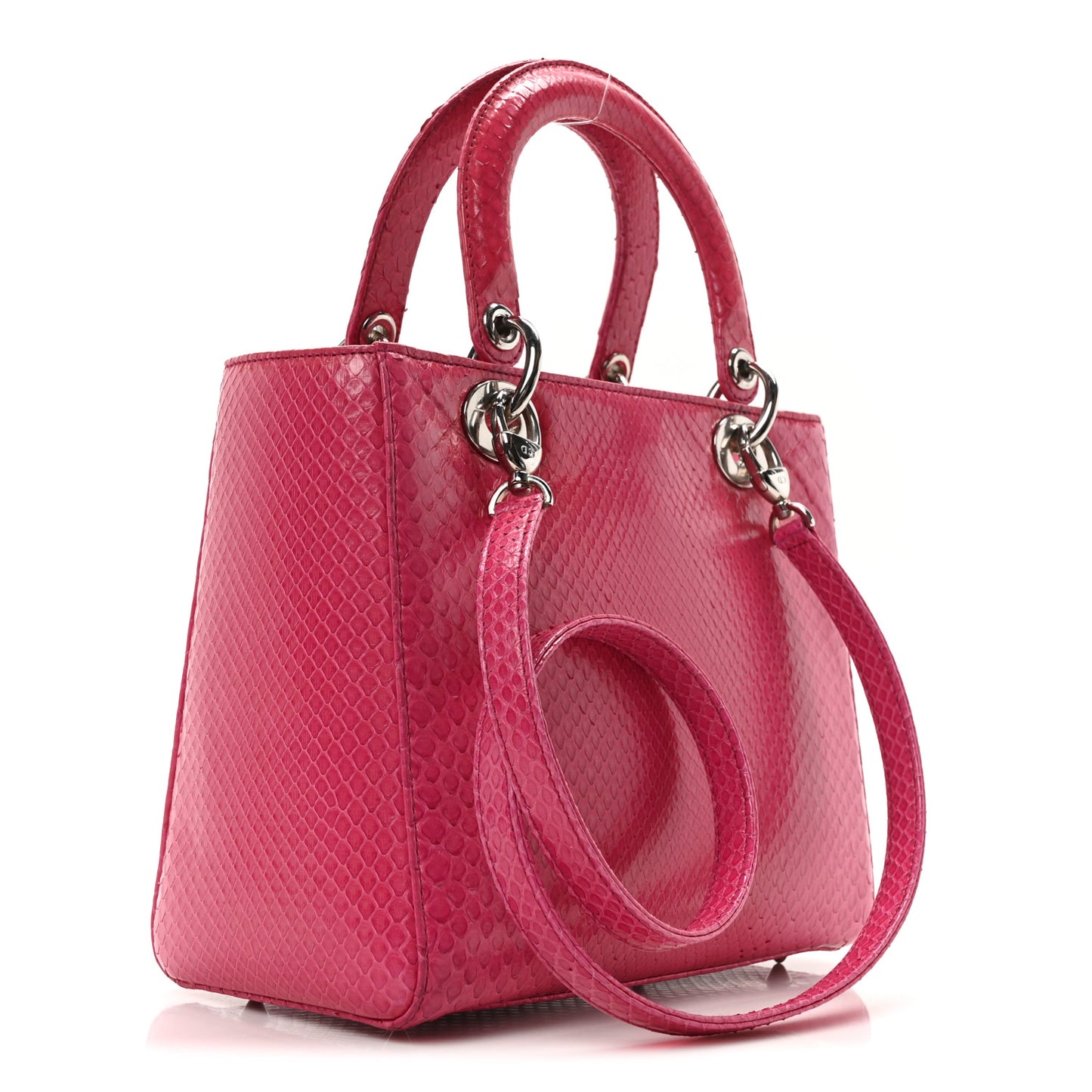 Snakeskin Medium Lady Dior Pink