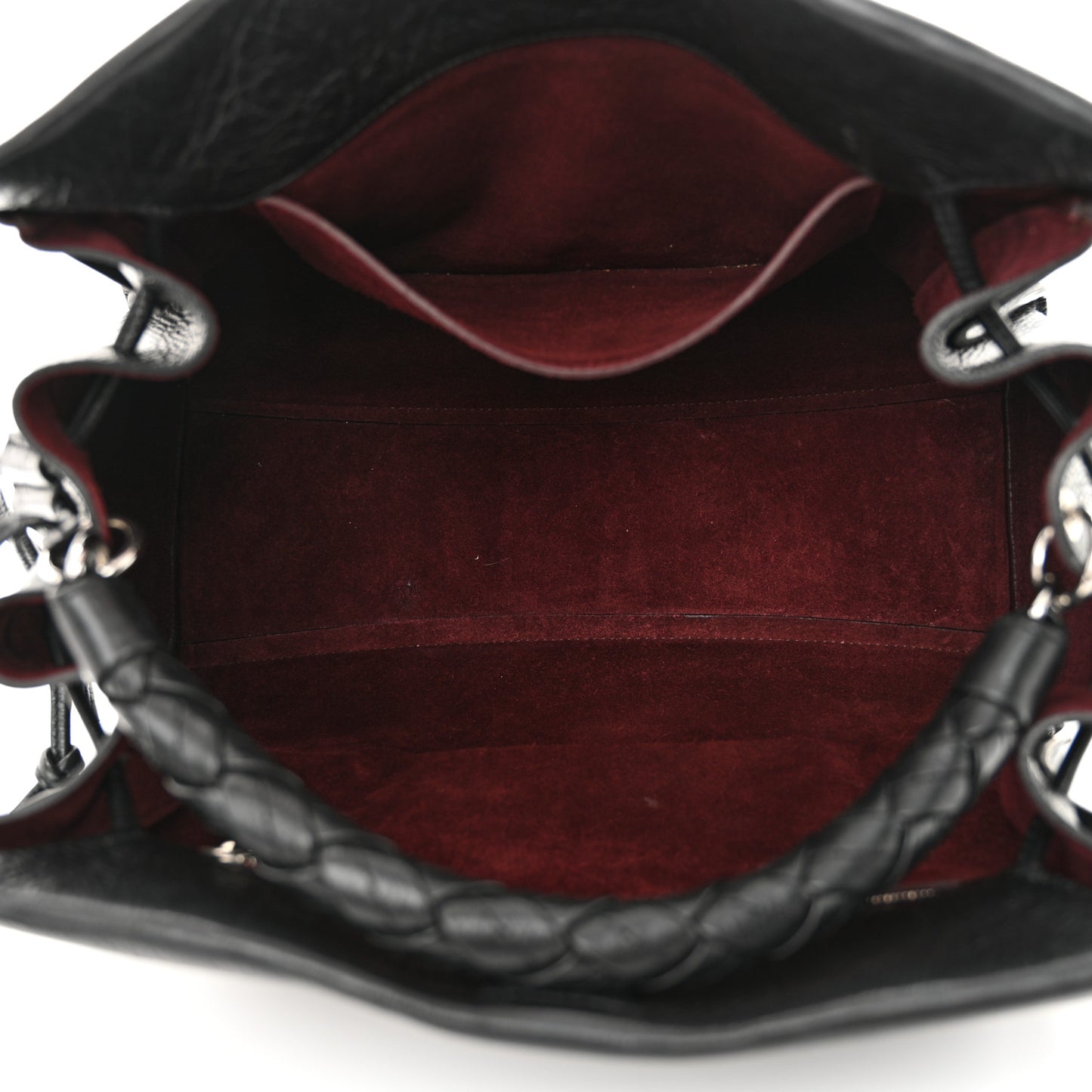 High Shine Calfskin Iris Tote Black