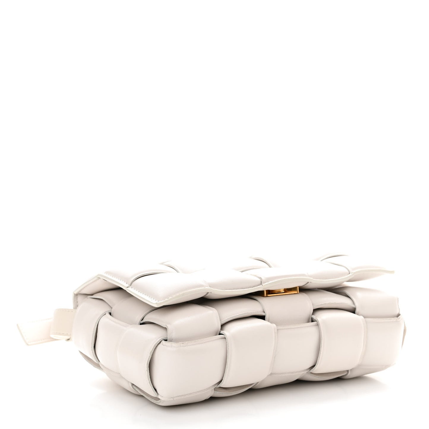 Nappa Maxi Intreccio Padded Cassette Crossbody Bag Chalk