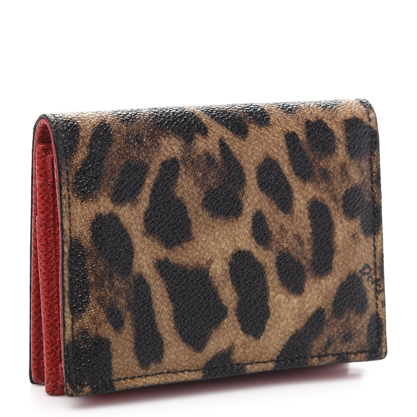 Dauphine Leopard Print Flap Card Holder