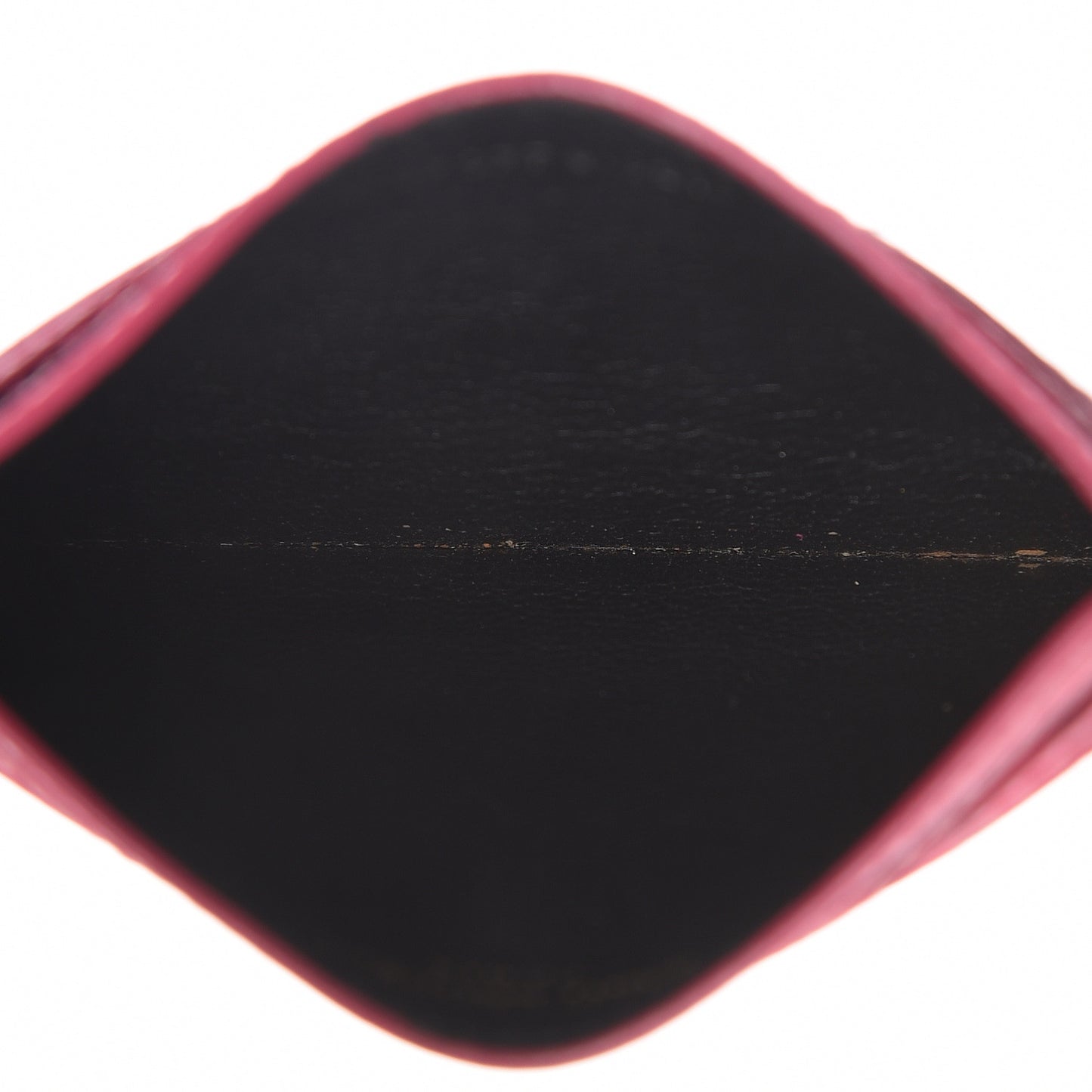 Grain De Poudre Monogram Credit Card Case Fuschia