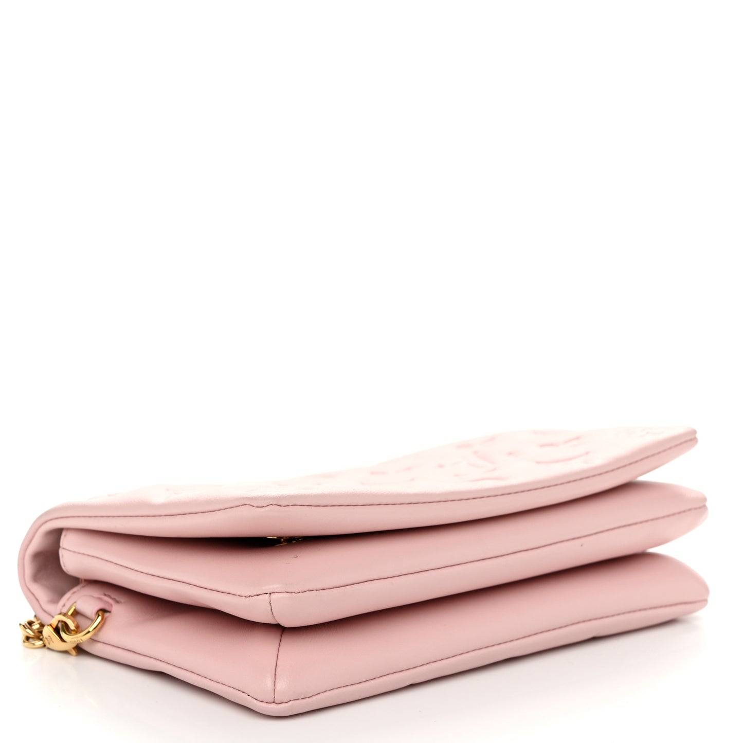 Lambskin Embossed Monogram Pochette Coussin Rose
