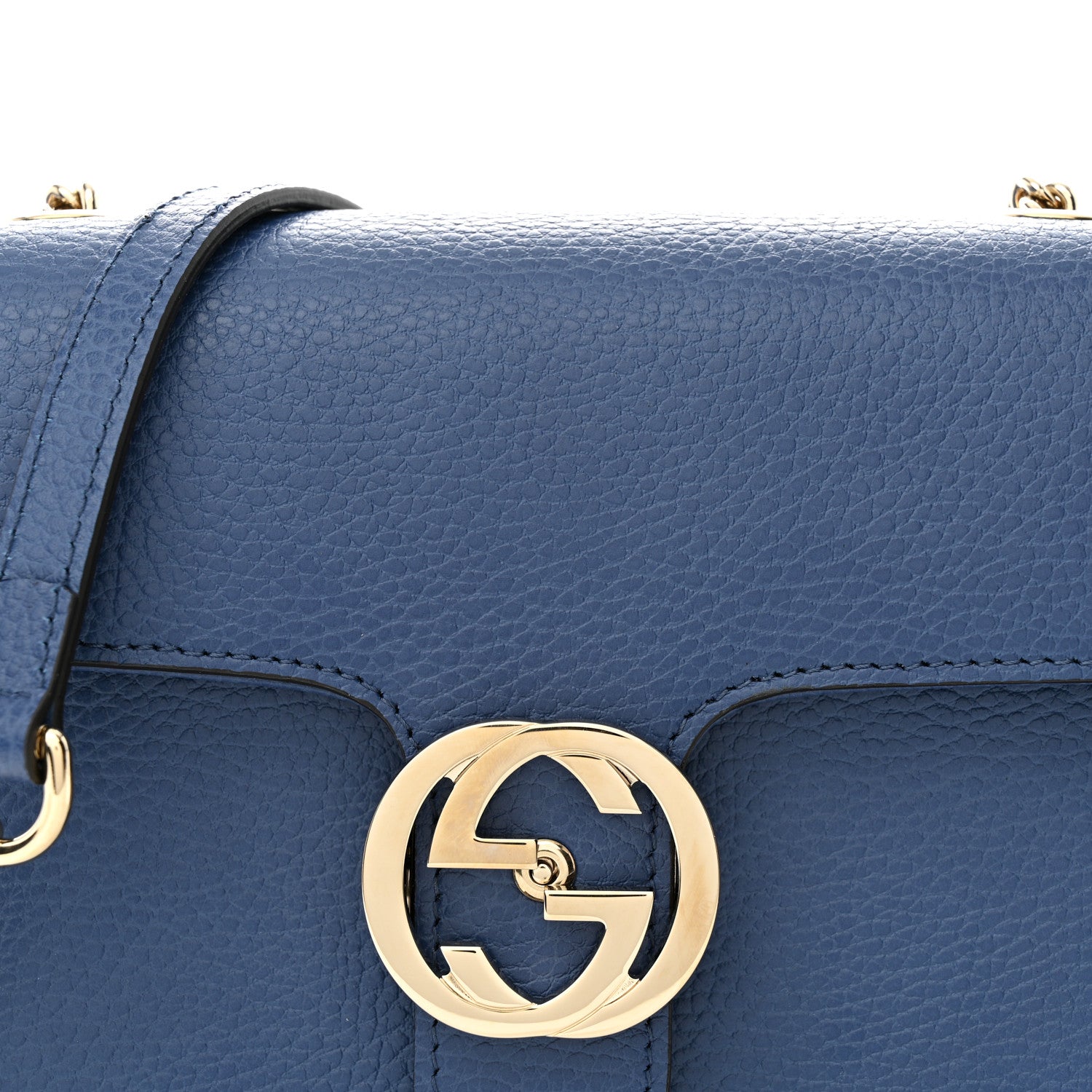 Gucci Dollar Calfskin Small Interlocking G Shoulder Bag Caspian 8 of 12