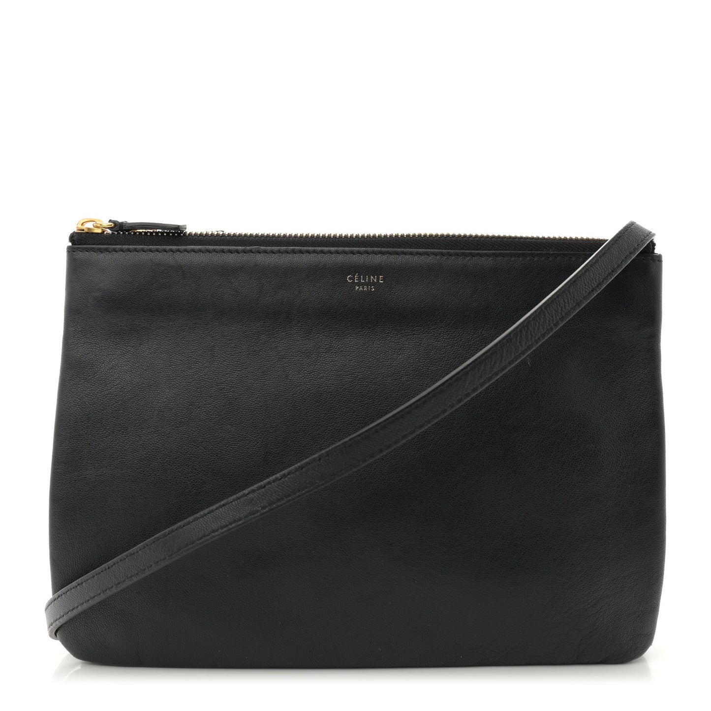 Lambskin Large Trio Crossbody Bag Black