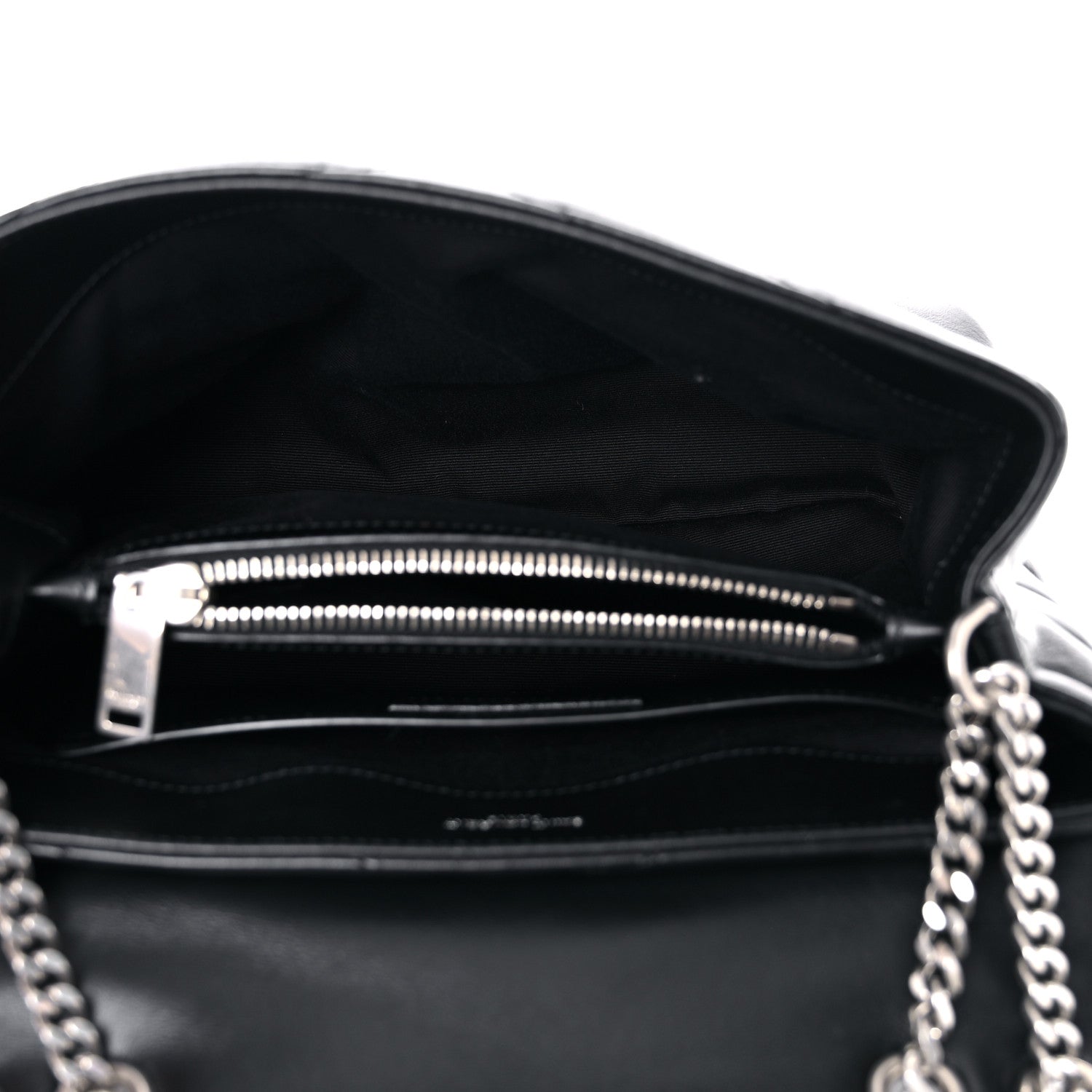 Saint Laurent Calfskin Y Quilted Monogram Small Loulou Chain Satchel Black 5 of 16